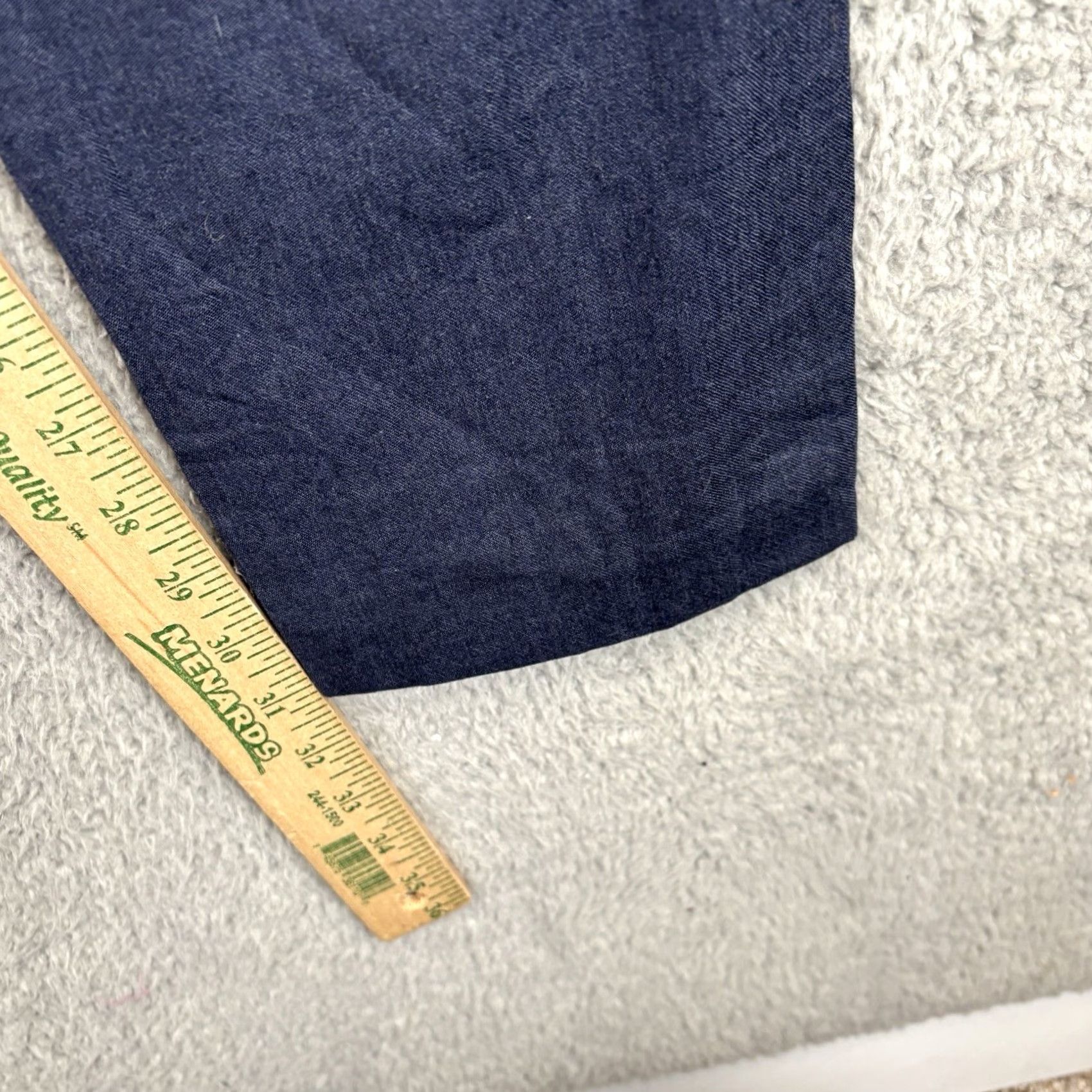 Vintage Hugo Boss Pants 5 Pocket Casual Chino Wool 100% Navy Flat Front 32x30 Men Regular Knitted? Size US 32 / EU 48 - 6 Thumbnail