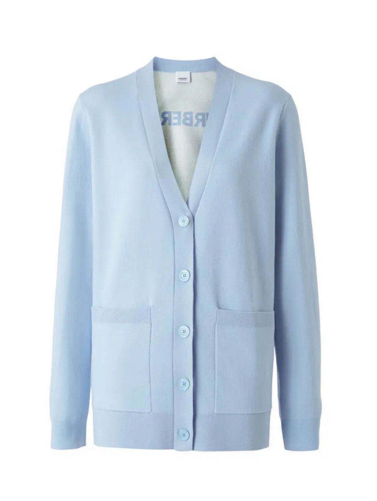 Burberry Burberry Square Wool Blend Jacquard Cardigan size L Size L / US 10 / IT 46 - 1 Thumbnail