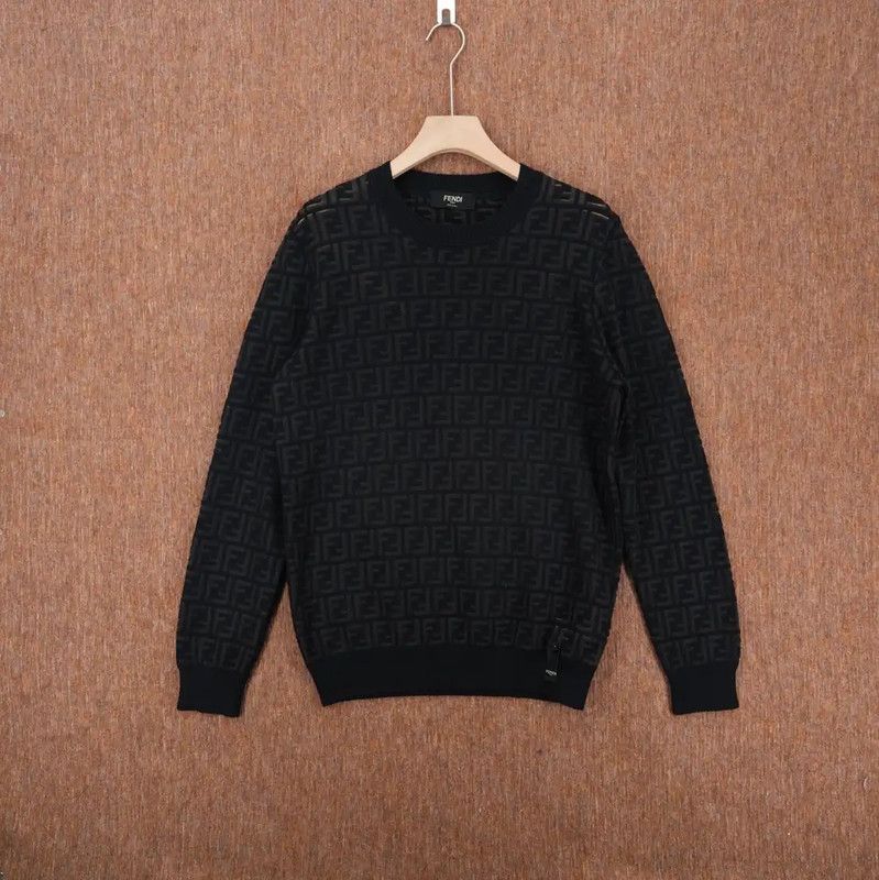 Fendi Fendi Women's Black Wool Knit Sweater 0089 Size L / US 10 / IT 46 - 1 Thumbnail