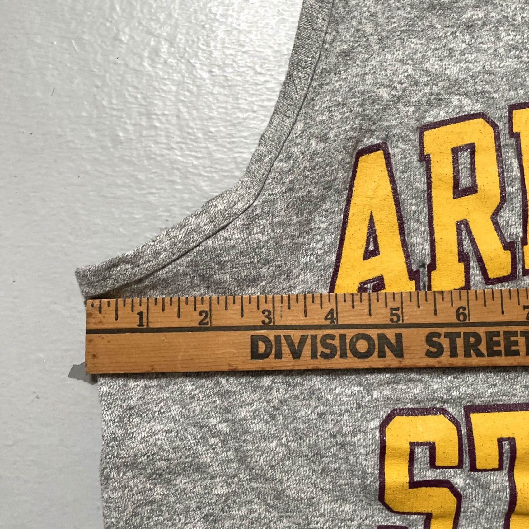 Champion Vintage Champion 88/12 Arizona State Tank Top T-Shirt Unisex Adults L Gray USA 80s ASU College Track Letterman Americana Sundevils Size US L / EU 52-54 / 3 - 2 Thumbnail