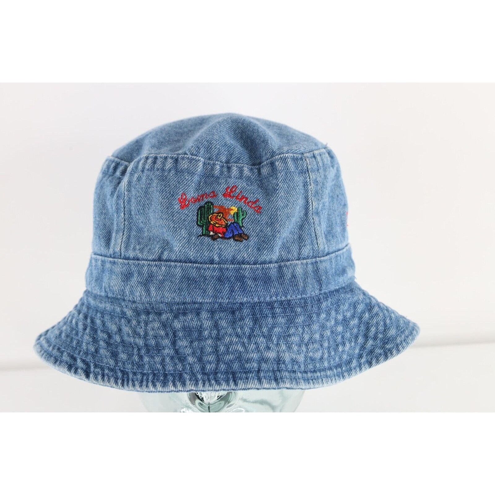 Vintage Vintage 90s Loma Linda Mexican Restaurant Denim Bucket Hat Size ONE SIZE - 1 Thumbnail
