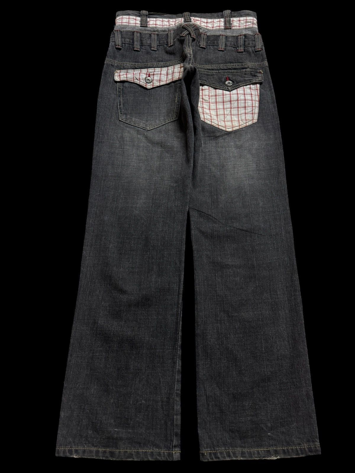 14th Addiction 💥Double Waist 90s Japanese Sand Washed Distress Jean Denim Size US 29 - 2 Thumbnail