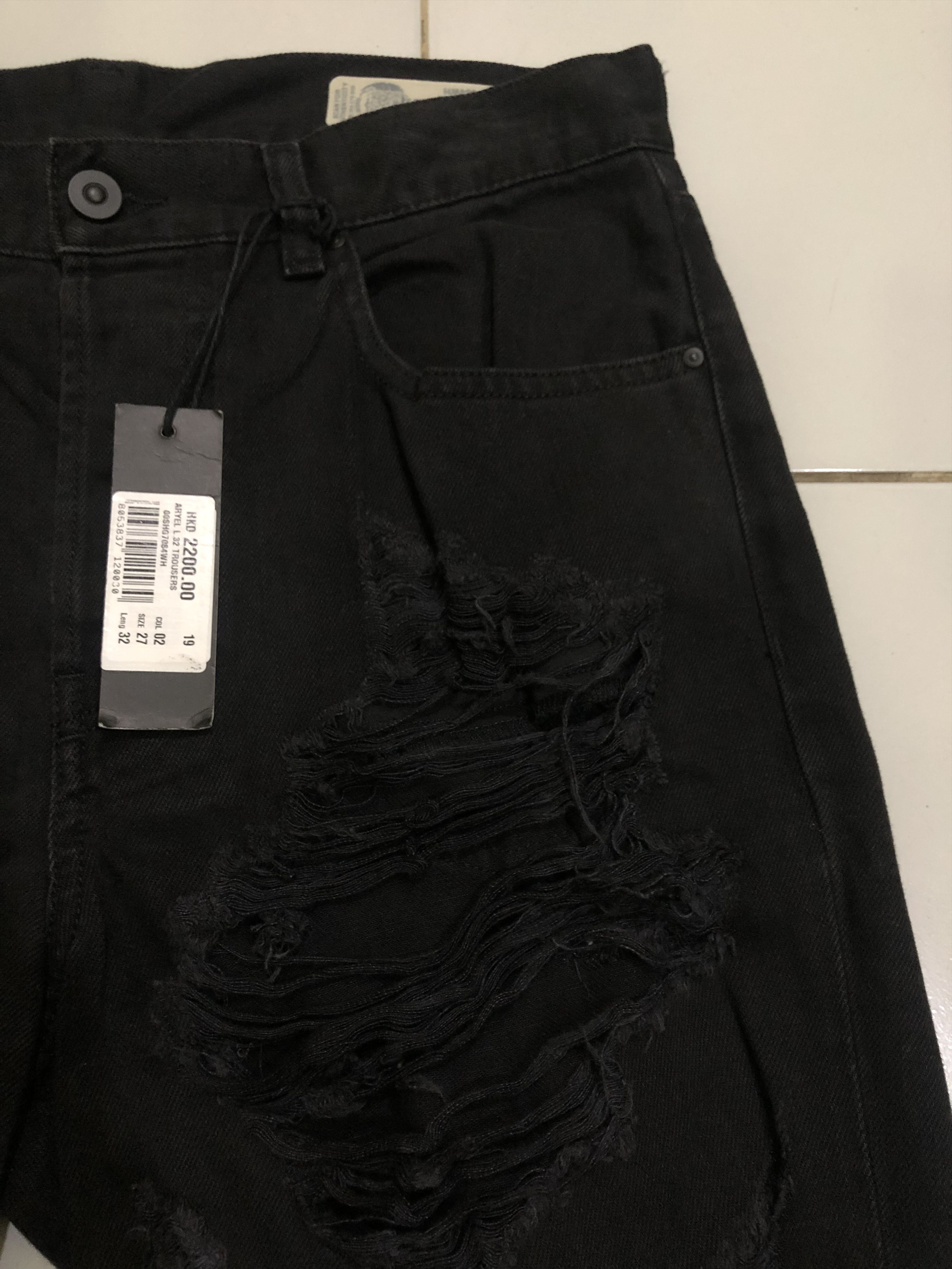Diesel BNWT Diesel Aryel 084WH Distressed Black Jeans Size 30" / US 8 / IT 44 - 4 Thumbnail