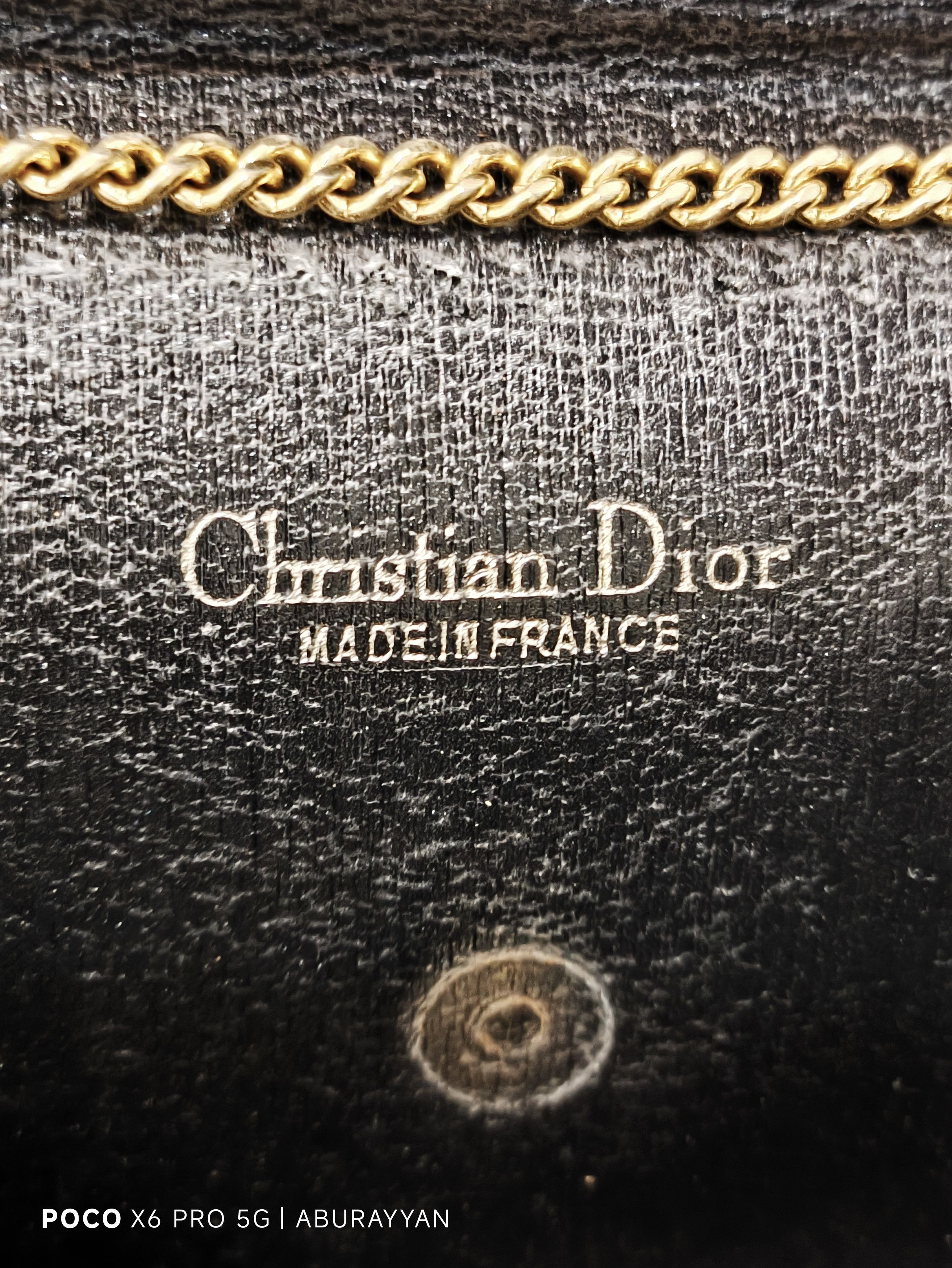 Dior Christian Dior Honeycomb Canvas Chain Shoulder Bag Black Size ONE SIZE - 11 Thumbnail