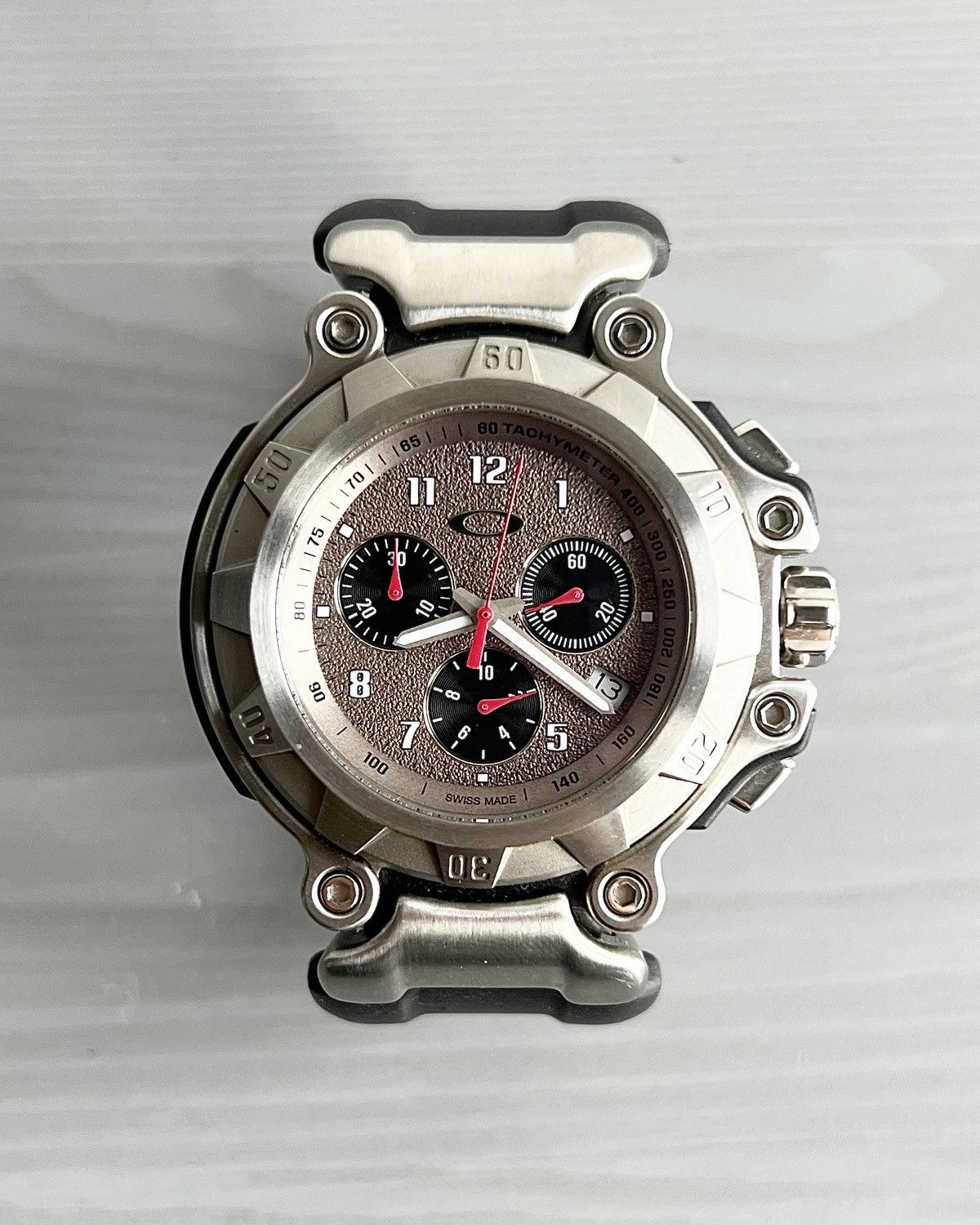 Oakley Oakley Crankcase Large 3-Hand Stainless Steel Carbon Watch Size ONE SIZE - 13 Thumbnail