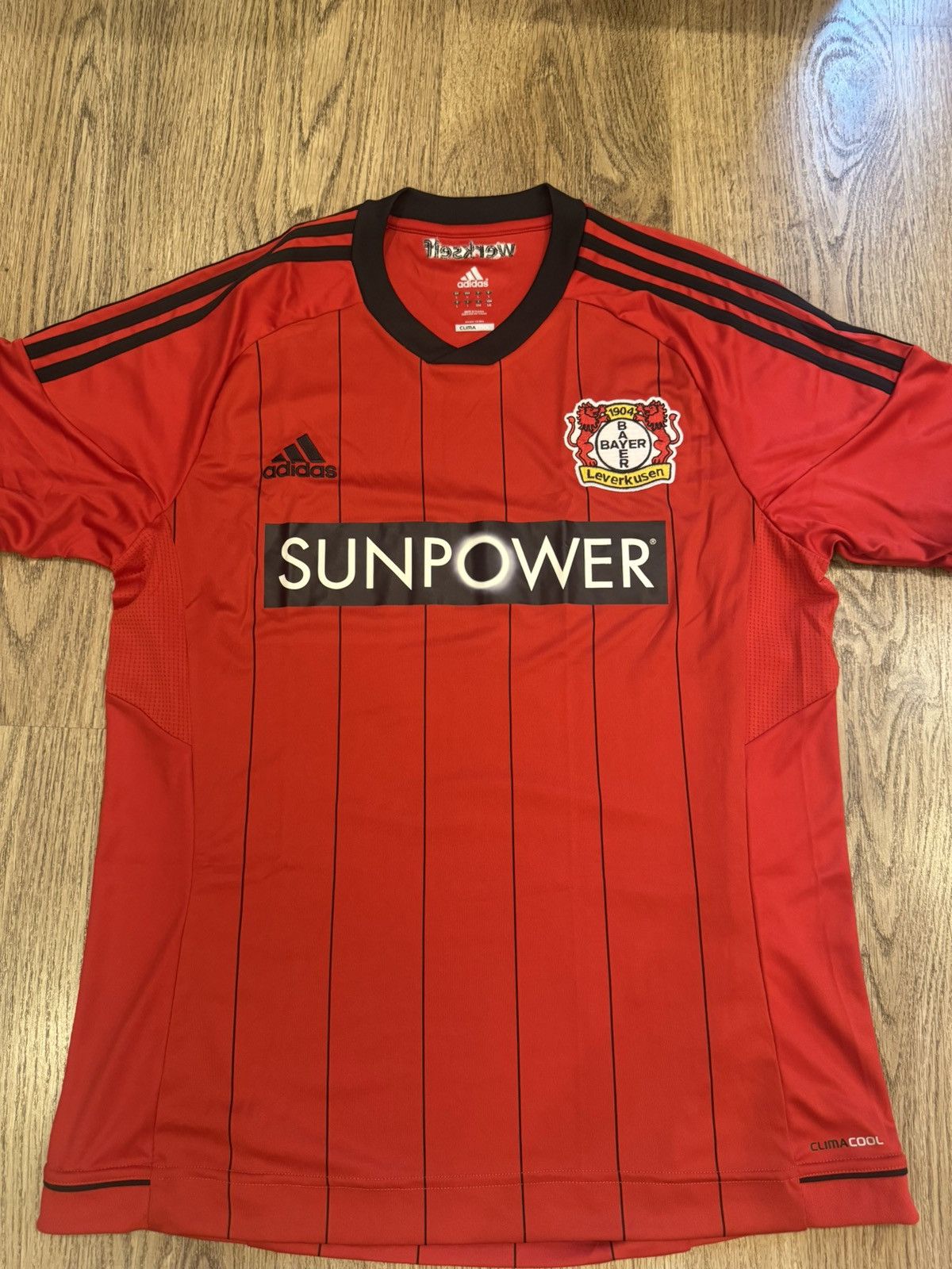 Adidas BAYER LEVERKUSEN 2012 2013 HOME FOOTBALL SHIRT ADIDAS SZ L Size US L / EU 52-54 / 3 - 1 Thumbnail