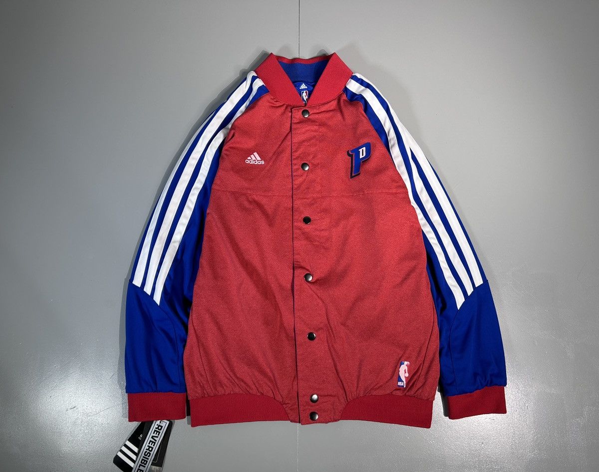 Adidas × NBA × Vintage Adidas Detroit Pistons NBA Pull Over Double Sides Jacket S Size US S / EU 44-46 / 1 - 12 Thumbnail