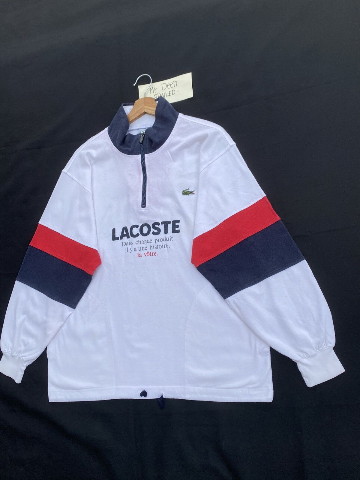Lacoste Rare Vintage LACOSTE Half zipper Sweater Size US L / EU 52-54 / 3 - 4 Thumbnail