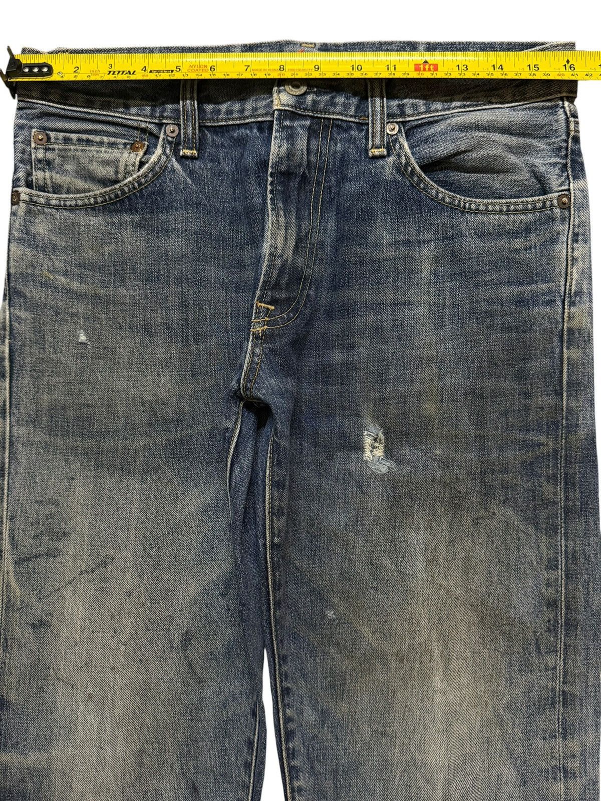 Uniqlo Vintage Y2K Japanese Uniqlo Blue Mud Wash Straight Leg Jeans Size US 32 / EU 48 - 8 Thumbnail