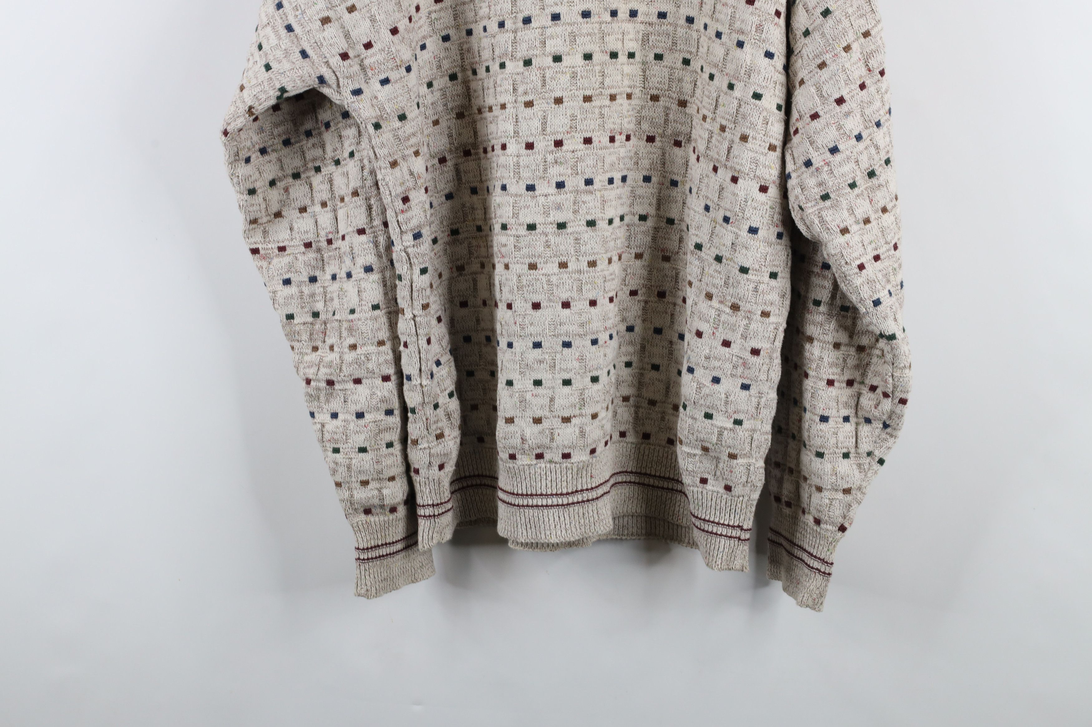 Vintage Vintage 90s Streetwear Rainbow Striped Marled Knit Sweater Size US L / EU 52-54 / 3 - 8 Thumbnail