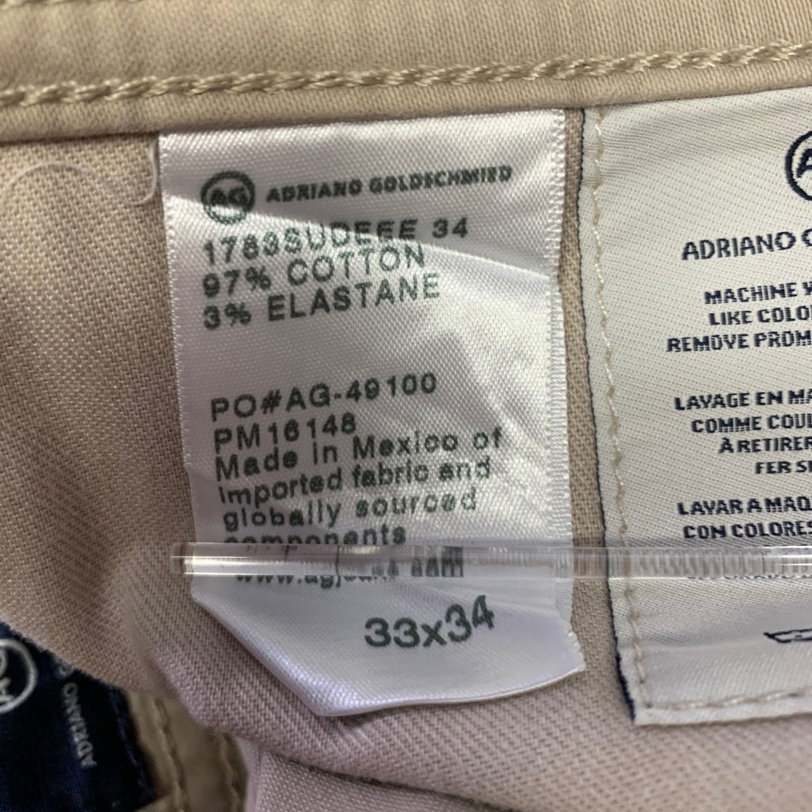 AG Adriano Goldschmied AG ADRIANO GOLDSCHMIED Size 34 Cream Contrast Stitch Pants Size US 34 / EU 50 - 7 Thumbnail
