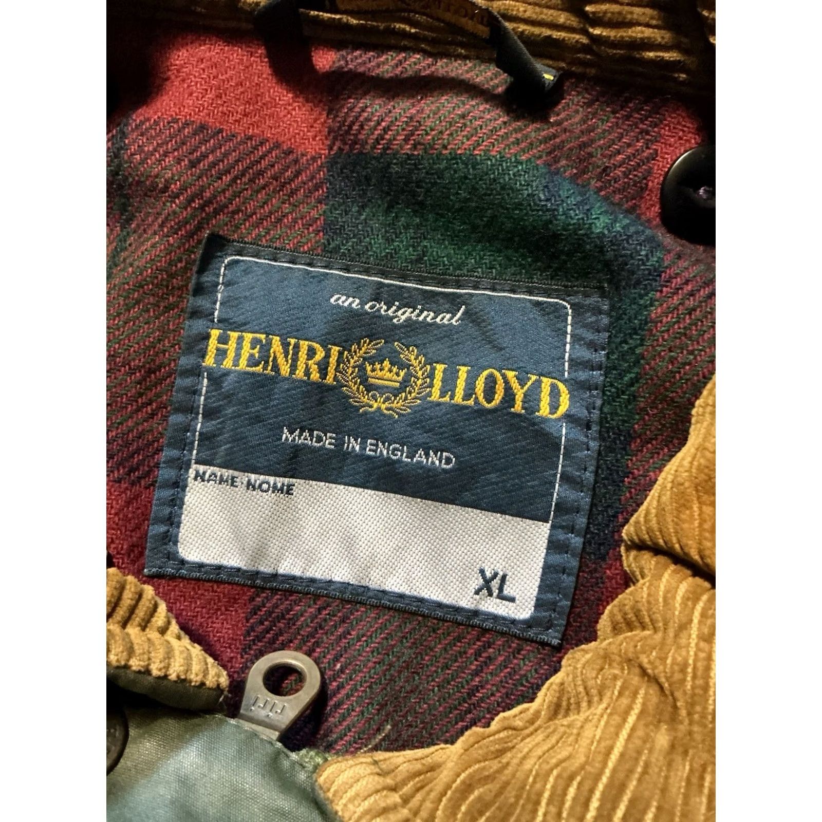 Henri Lloyd VINTAGE Henri Lloyd Jacket Corduroy Plaid Waxed Coated Lined Parka XL Brown Mens Size US XL / EU 56 / 4 - 4 Thumbnail