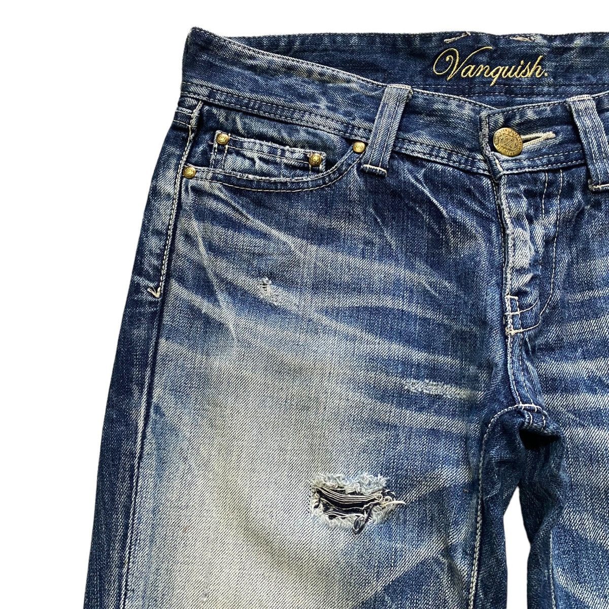 Vanquish Vanquish Acid Wash Denim Skinny Jeans Distressed Size US 29 - 4 Thumbnail