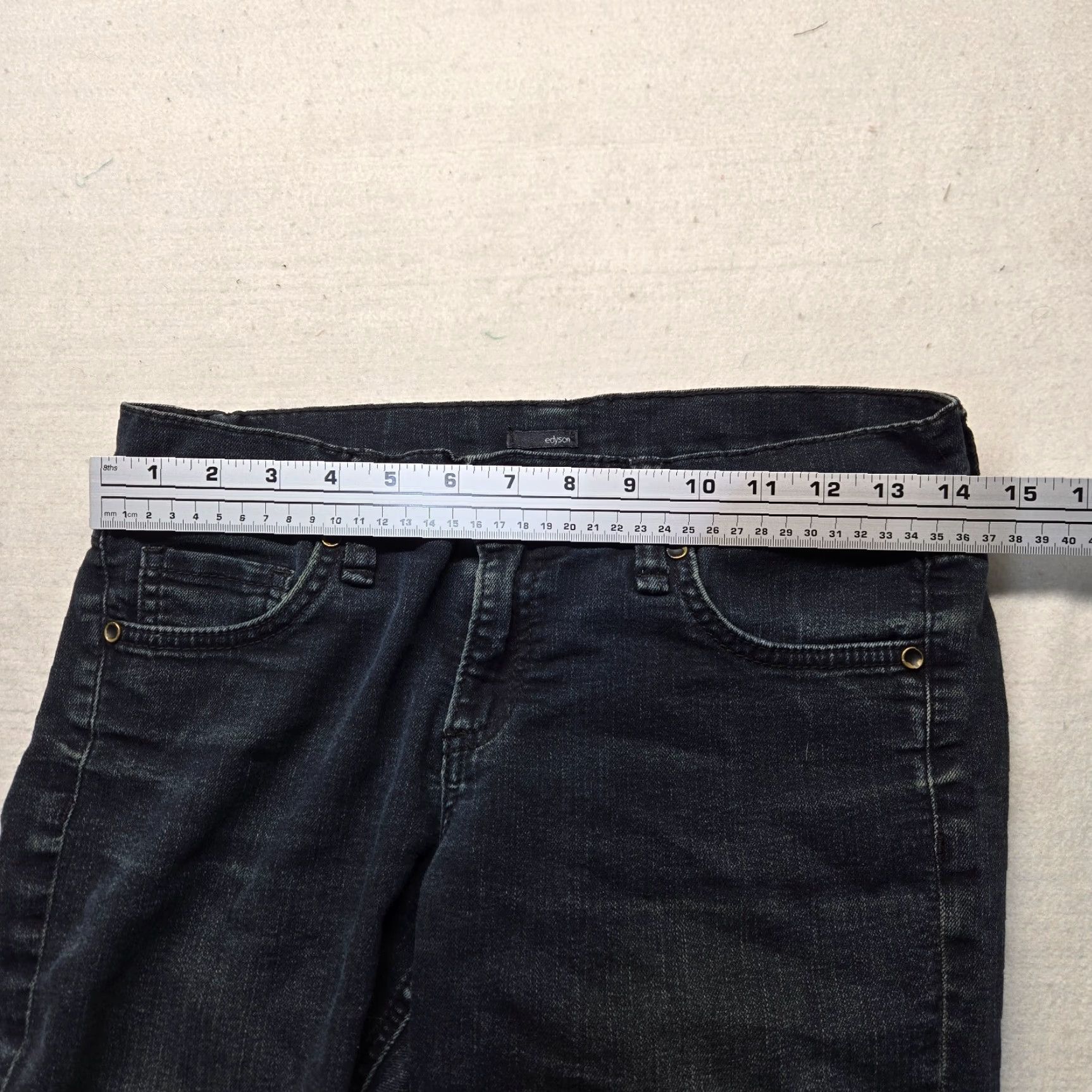 Vintage Edyson Edyson Solid Black Skinny Jeans Denim Pants Adult Women's Size 27 Size 27" / US 4 / IT 40 - 7 Thumbnail