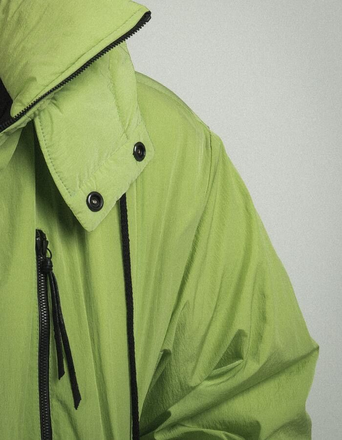 Japanese Brand !DS! AW22 Zsigmond Zeliz Acid Green Track Jacket Coat Size US L / EU 52-54 / 3 - 6 Thumbnail