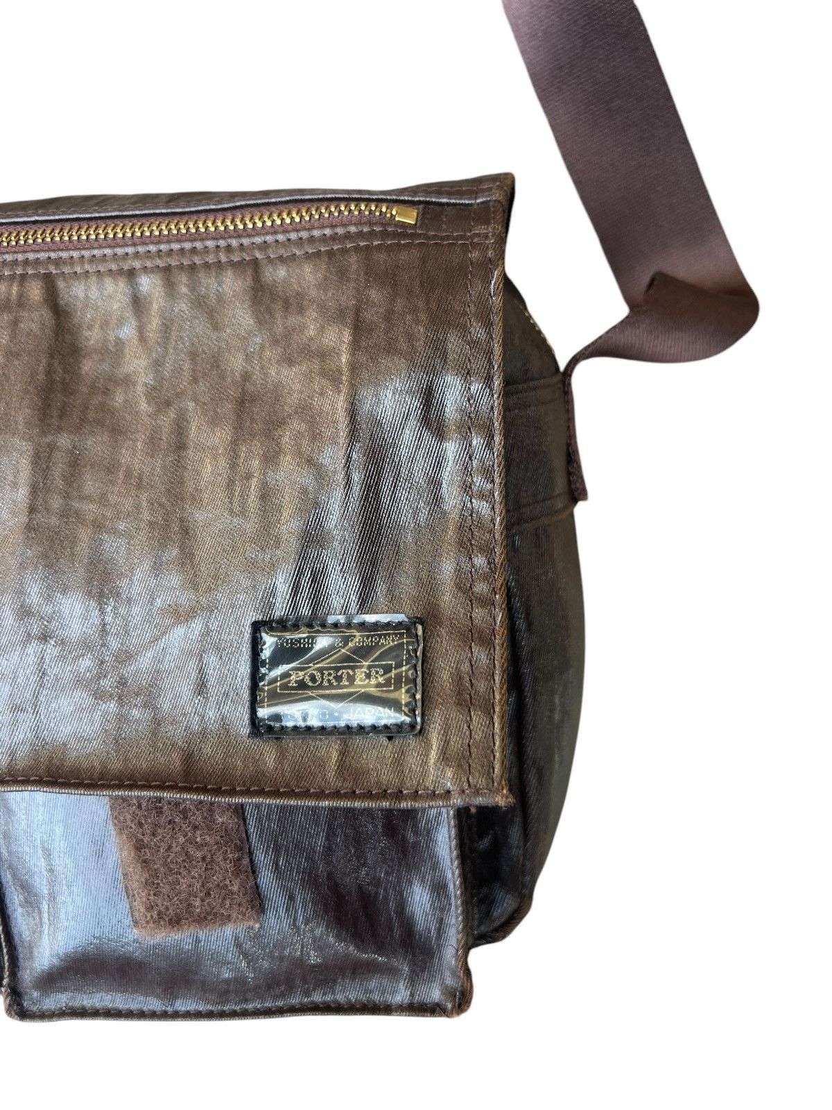 Porter Vintage Porter Yoshida Distressed Coated Messenger Bag Size ONE SIZE - 6 Thumbnail