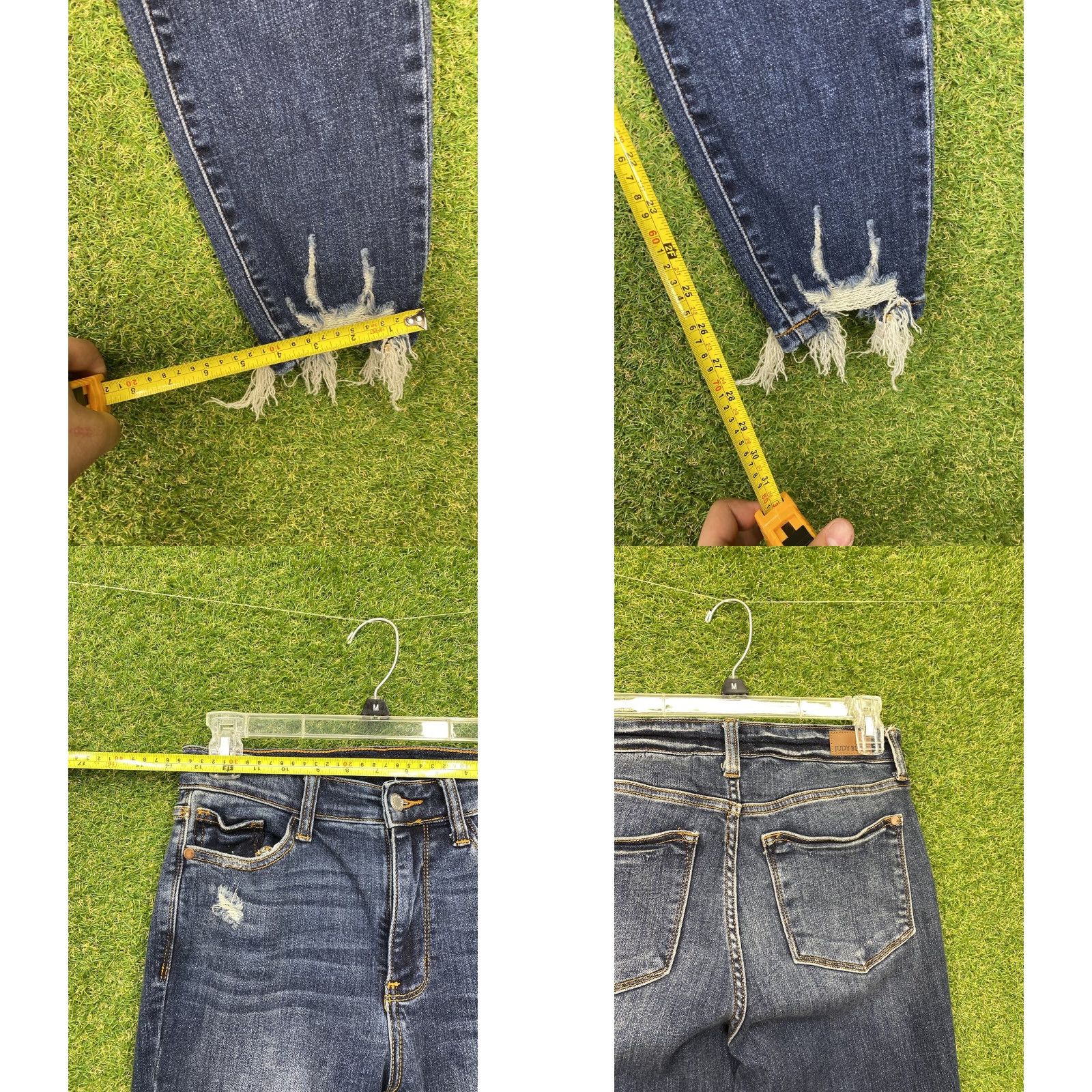 Vintage Judy Blue Jeans Women's Mid Rise Relaxed Fit Skinny Dark Wash Denim 27x27 Size 26" / US 2 / IT 38 - 8 Thumbnail