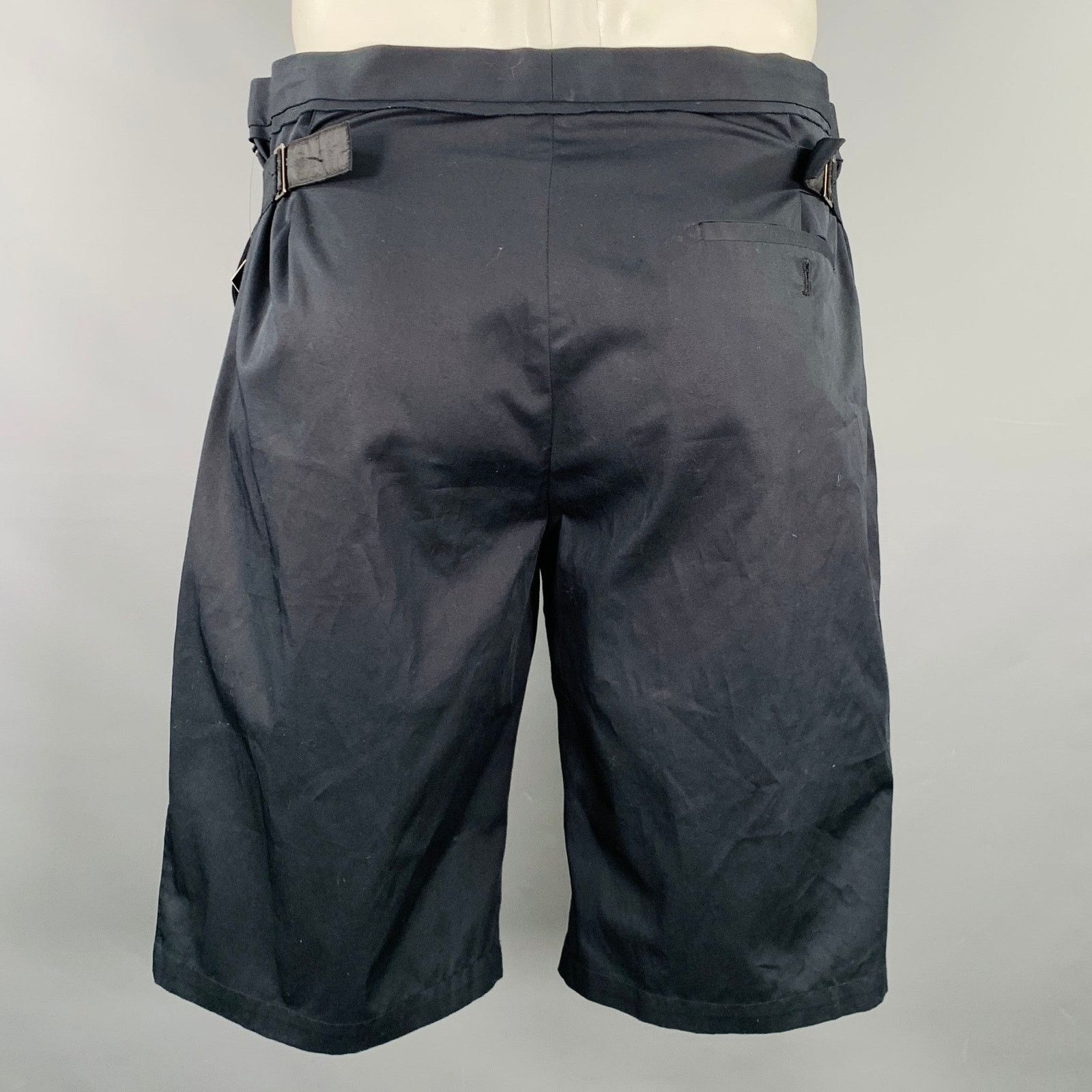 Lanvin LANVIN Size 36 Navy Cotton Flat Front Shorts Size US 36 / EU 52 - 2 Thumbnail