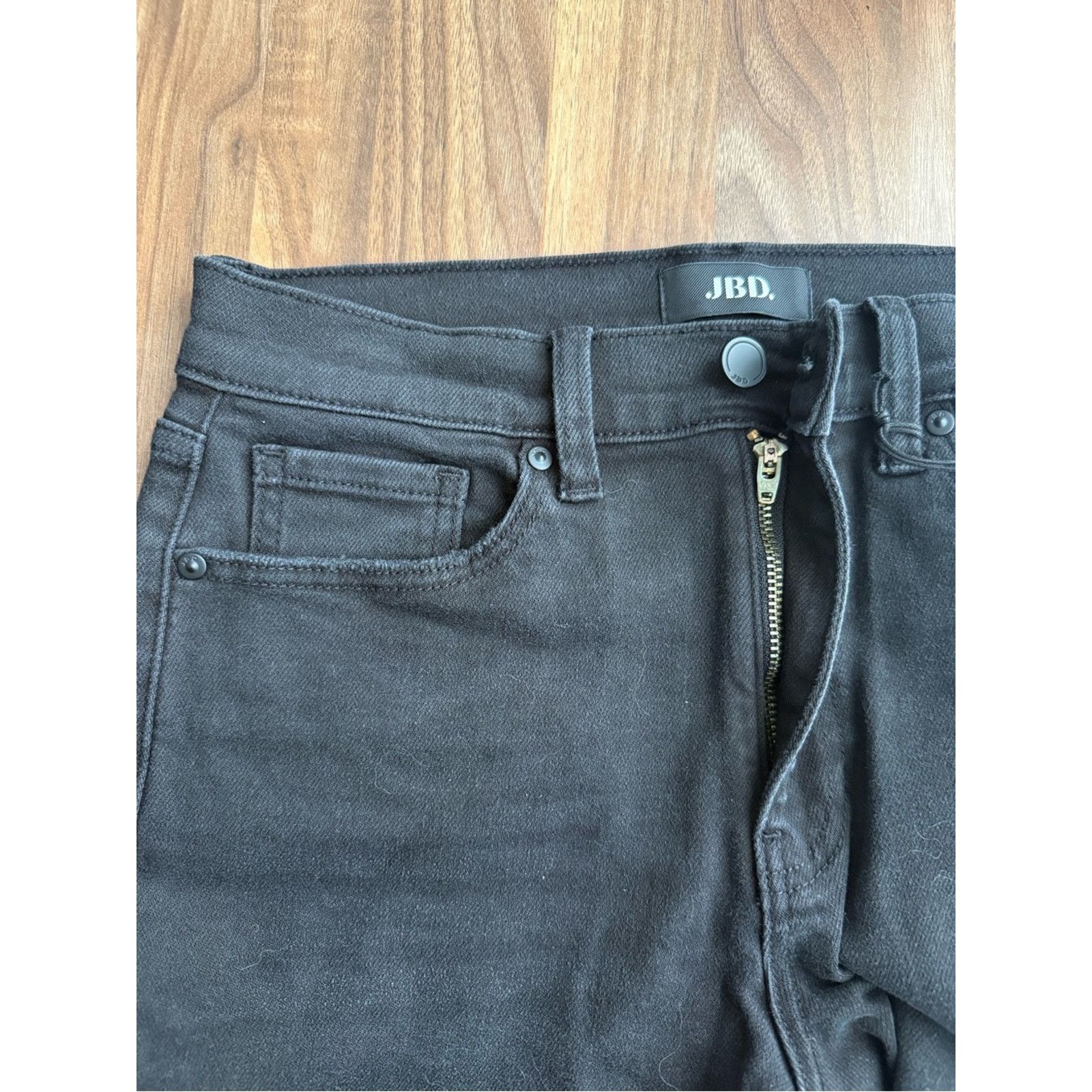 Lulus Lulus Palazzo Black Denim Cuffed High-Rise Wide-Leg Jeans Size 28" / US 6 / IT 42 - 3 Thumbnail