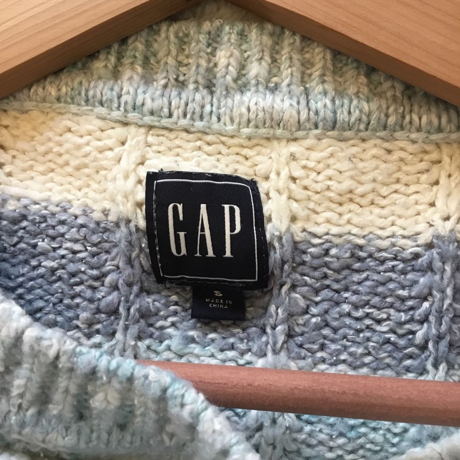 Gap GAP Blue and White Striped Knit Sweater Top Size S / US 4 / IT 40 - 15 Thumbnail