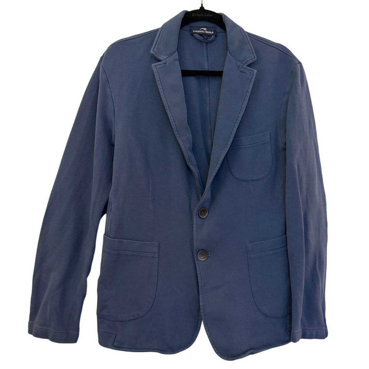 Other Etiqueta Negra Navy Blue Cotton Zip-Up Jacket Size US L / EU 52-54 / 3 - 1 Thumbnail