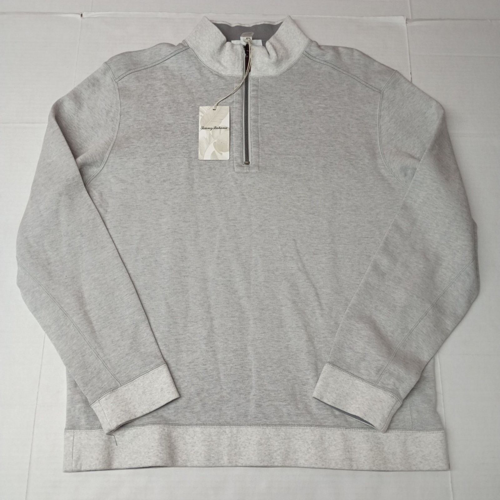 Tommy Bahama Tommy Bahama Reversible Gray Pullover 1/4 Zip Men's Size XL Size US XL / EU 56 / 4 - 1 Thumbnail