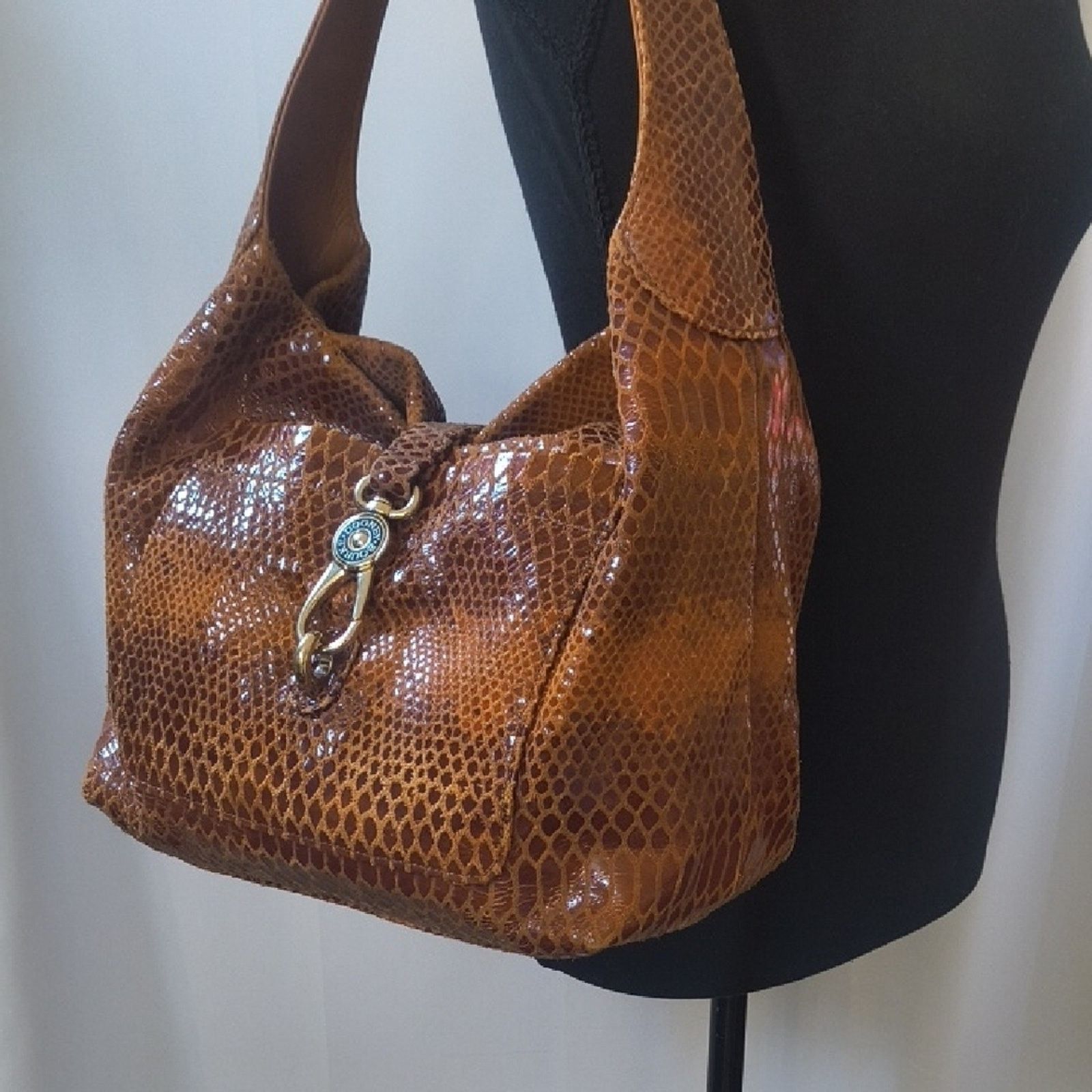 Dooney & Bourke Vintage Dooney & Bourke Snake Pattern Leather Shoulder Bag Size ONE SIZE - 1 Thumbnail