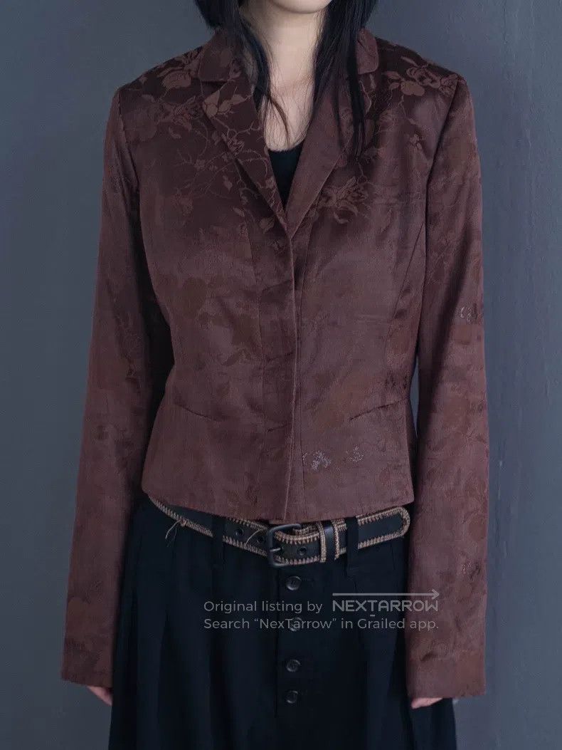 Kenzo Kenzo Brown floral silk jacket Size M / US 6-8 / IT 42-44 - 3 Thumbnail