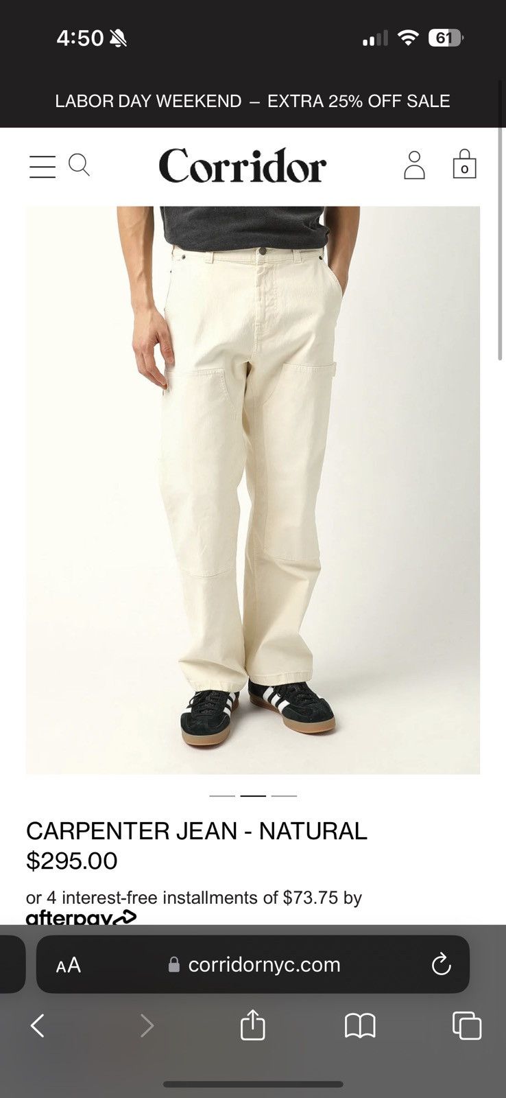 Corridor Corridor Carpenter Natural Jean Size US 34 / EU 50 - 4 Thumbnail