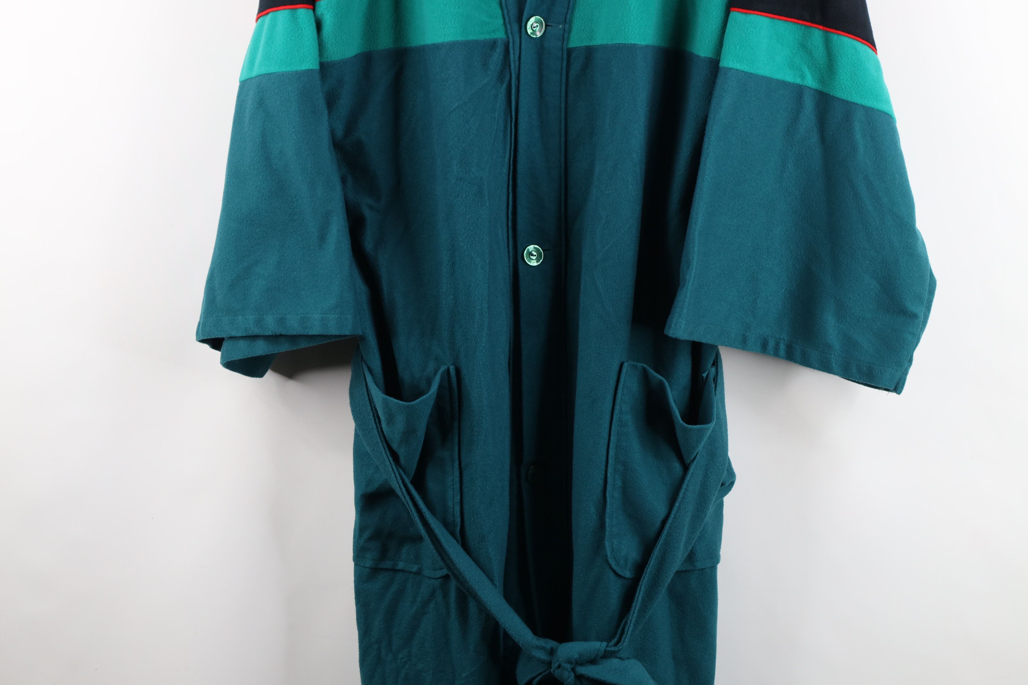 Vintage Vintage 90s Streetwear Striped Belted Velour Bath Robe Size US L / EU 52-54 / 3 - 3 Thumbnail