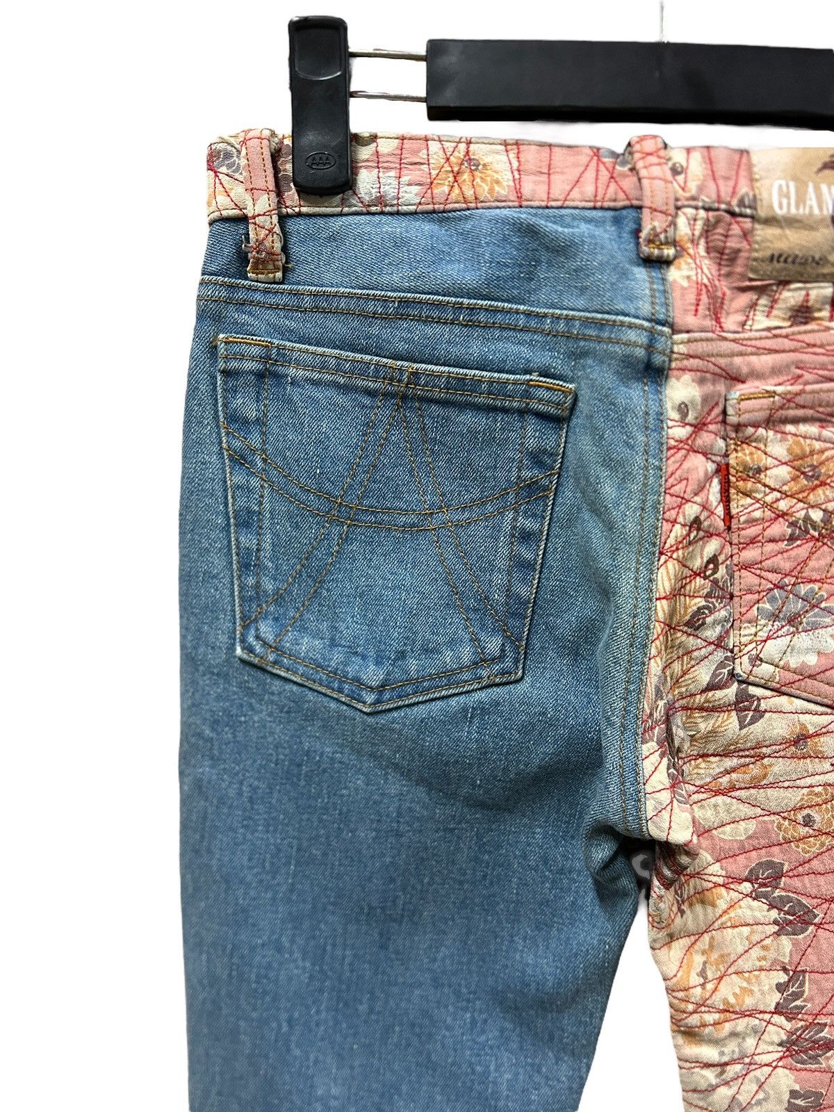 Japanese Brand × Kamakura Vintage Glamdy Japan Embroidery Sukajan Flowers Jeans Size US 28 / EU 44 - 8 Thumbnail