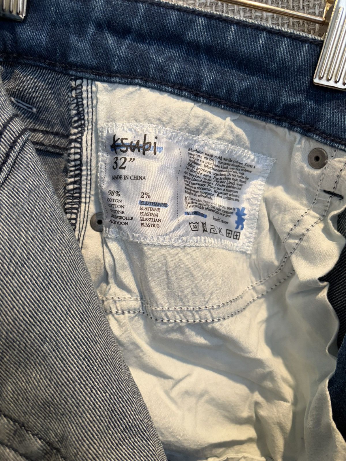 Ksubi Ksubi Van Winkle Trashed Dream Distressed Light Blue Denim Size US 32 / EU 48 - 4 Thumbnail