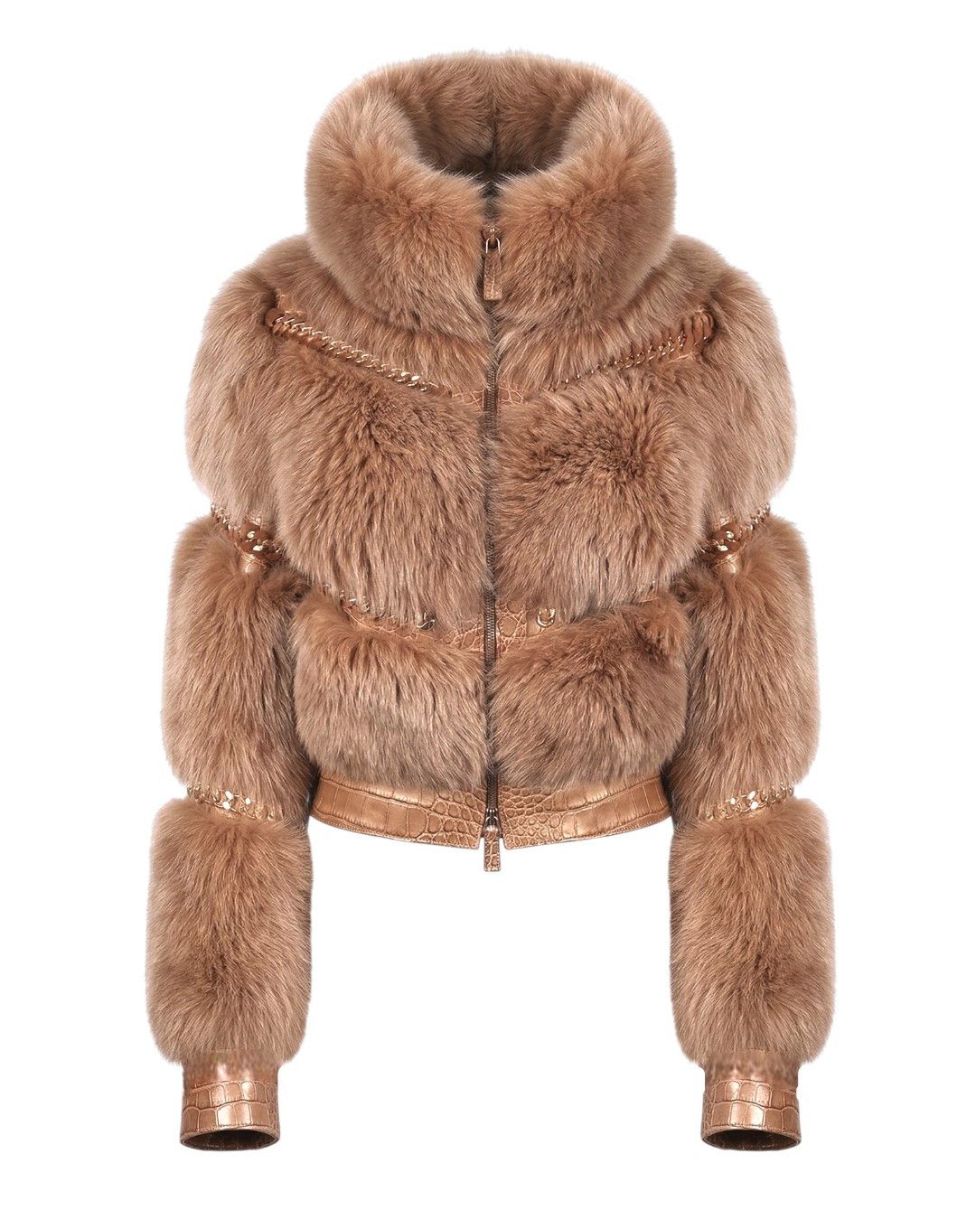 Gucci F/W 2006 RUNWAY CROCODILE LEATHER/ FOX FUR JACKET BY FRIDA Size M / US 6-8 / IT 42-44 - 1 Thumbnail