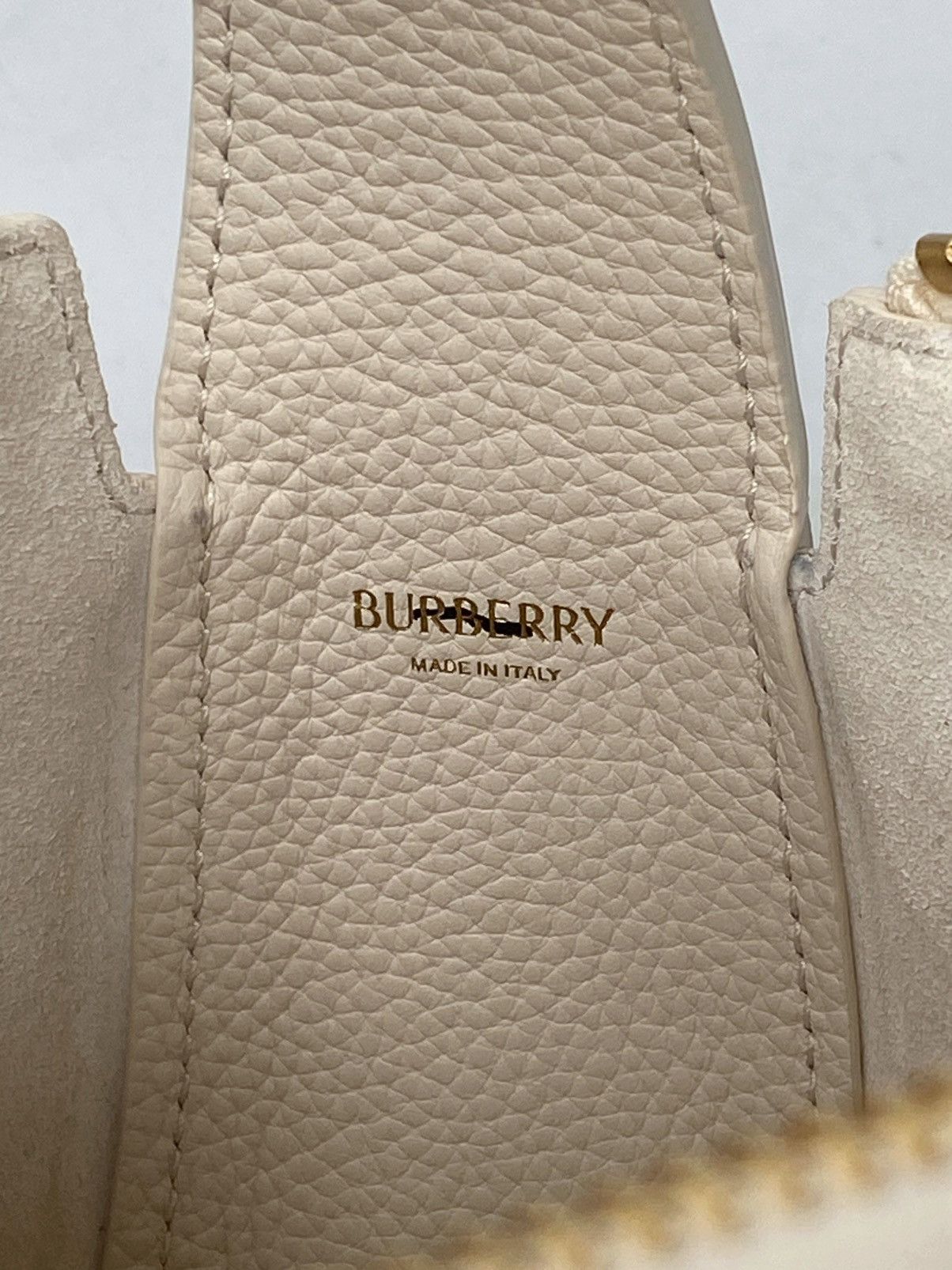 Burberry Burberry Ivory Leather Knight Arc Handbag Size ONE SIZE - 11 Thumbnail