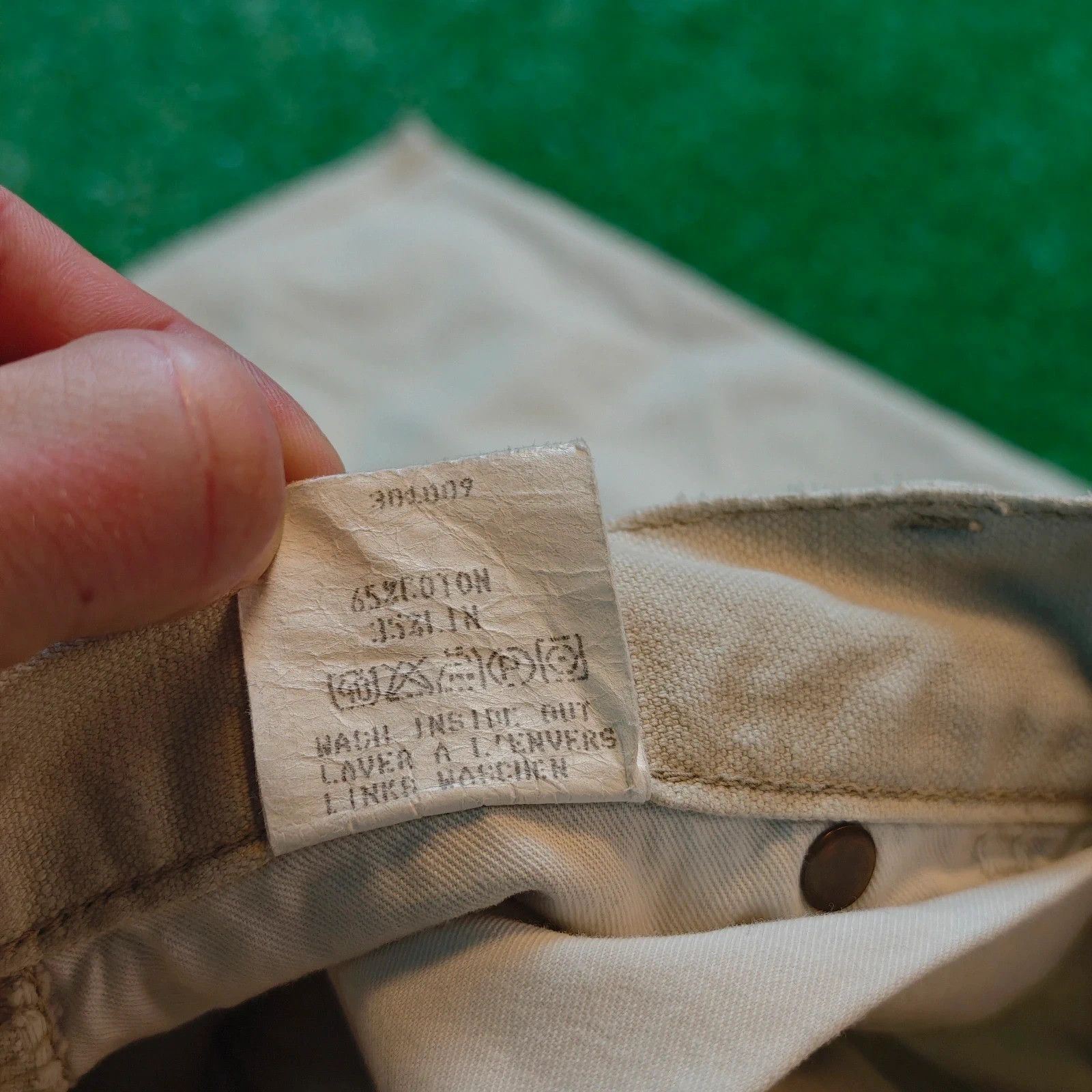G-Star Vintage G-star Elwood Jeans Mens 32x32 cream straight 90s Size US 32 / EU 48 - 9 Thumbnail