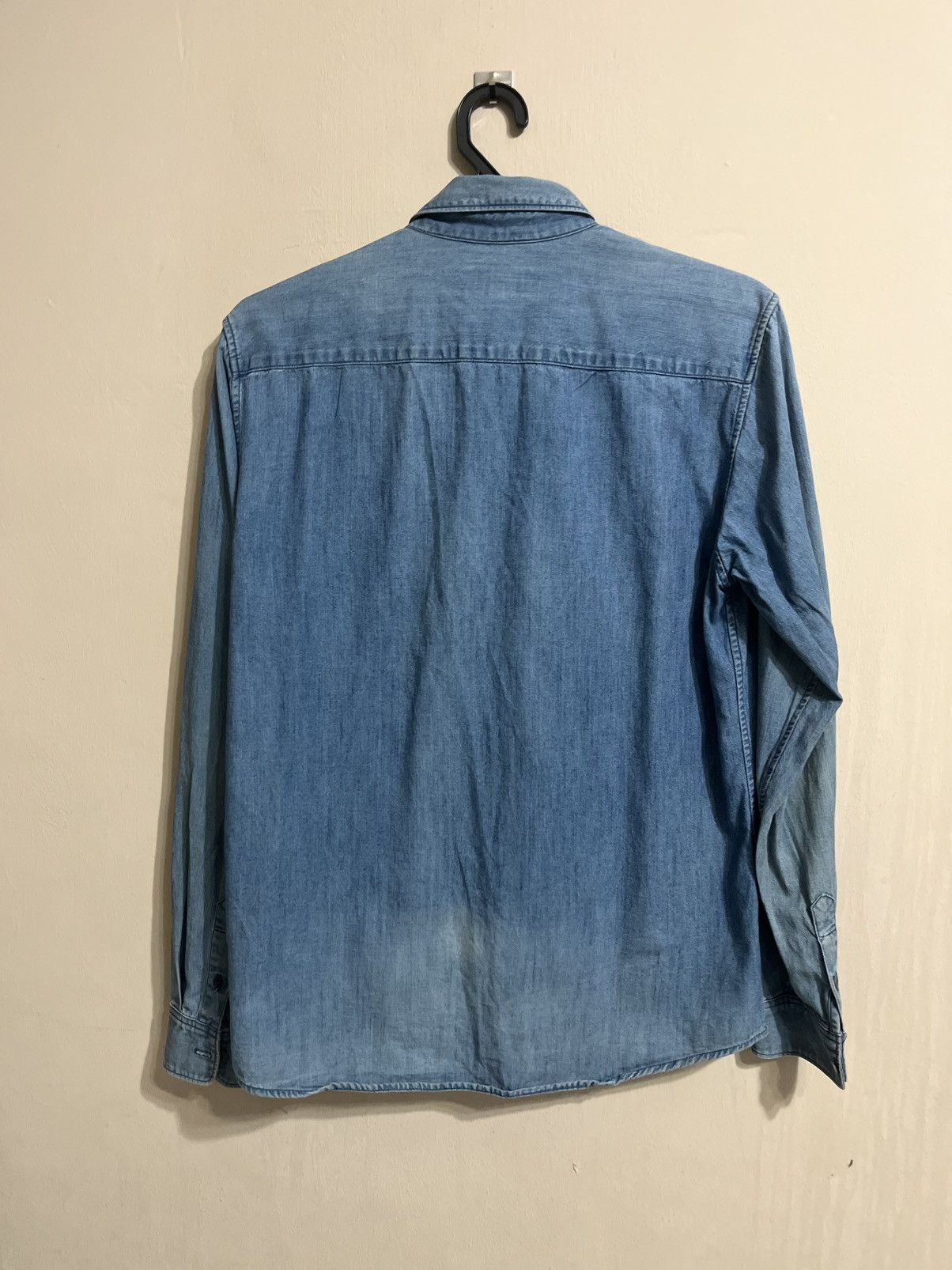A.P.C. Vintage A.P.C Faded Denim Button Up Shirt Size US S / EU 44-46 / 1 - 2 Thumbnail