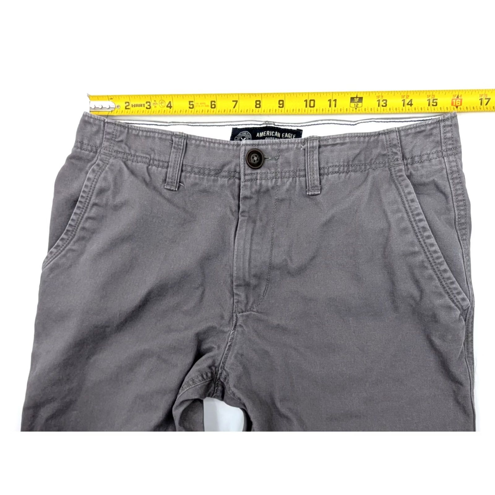 American Eagle Outfitters American Eagle Outfitters Relaxed Straight Chino Pants Men 32 Gray Cotton Blend Size US 32 / EU 48 - 6 Thumbnail