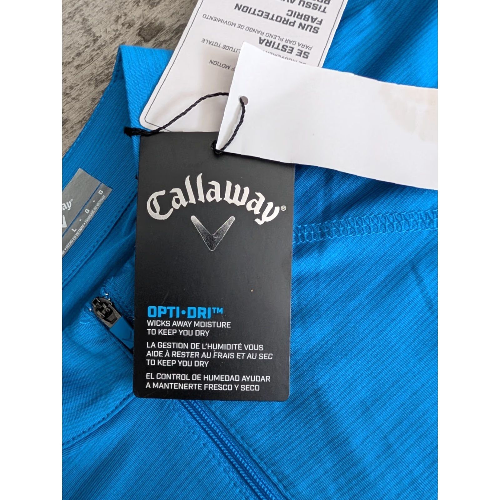 Callaway CALLAWAY NWT Weather Series Opti-Dry Top SZ L Blue WMN Golf Shirt Quarter Zip Size L / US 10 / IT 46 - 7 Thumbnail