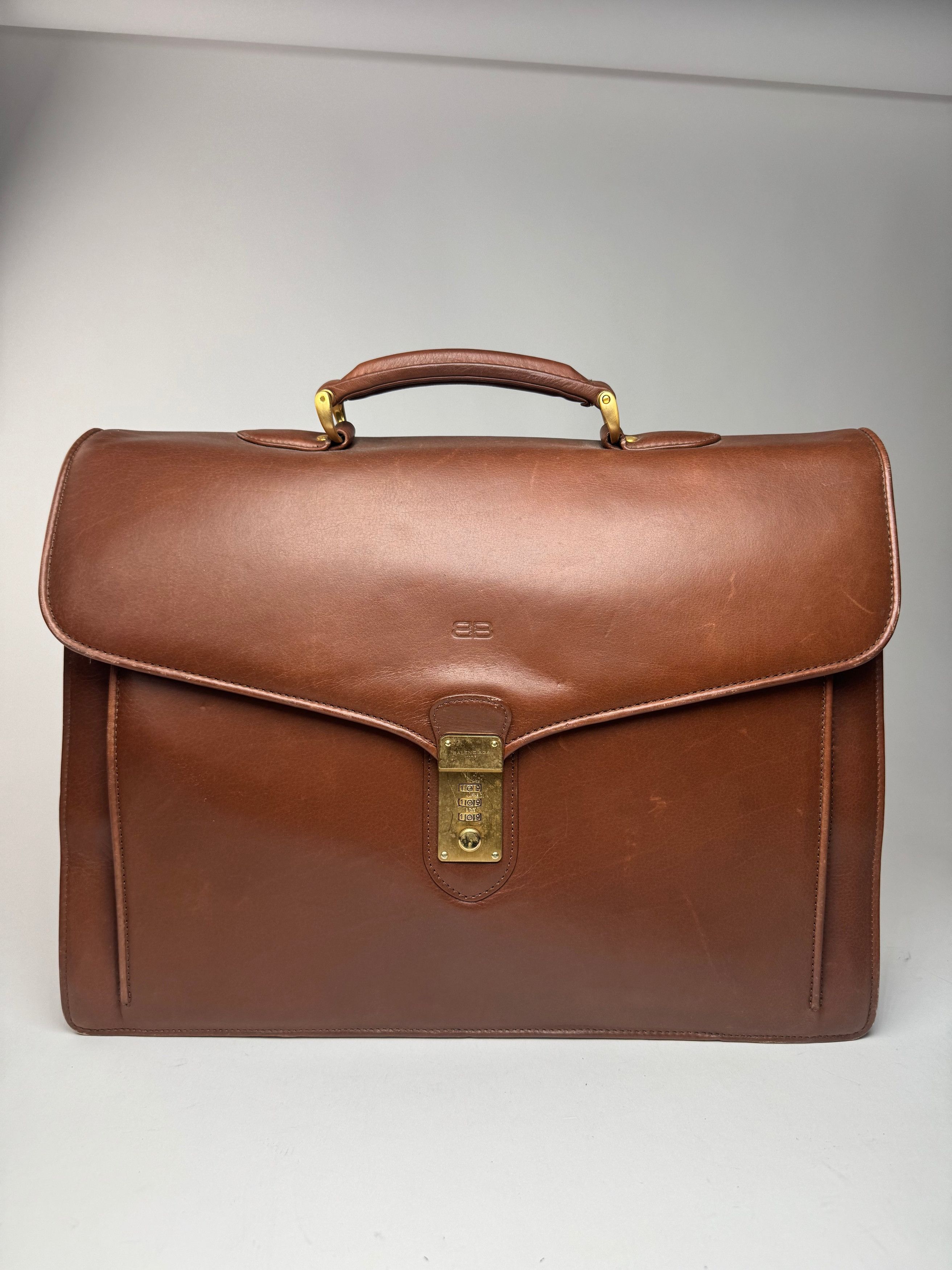 Balenciaga Vintage Leather Briefcase brown Size ONE SIZE - 1 Thumbnail