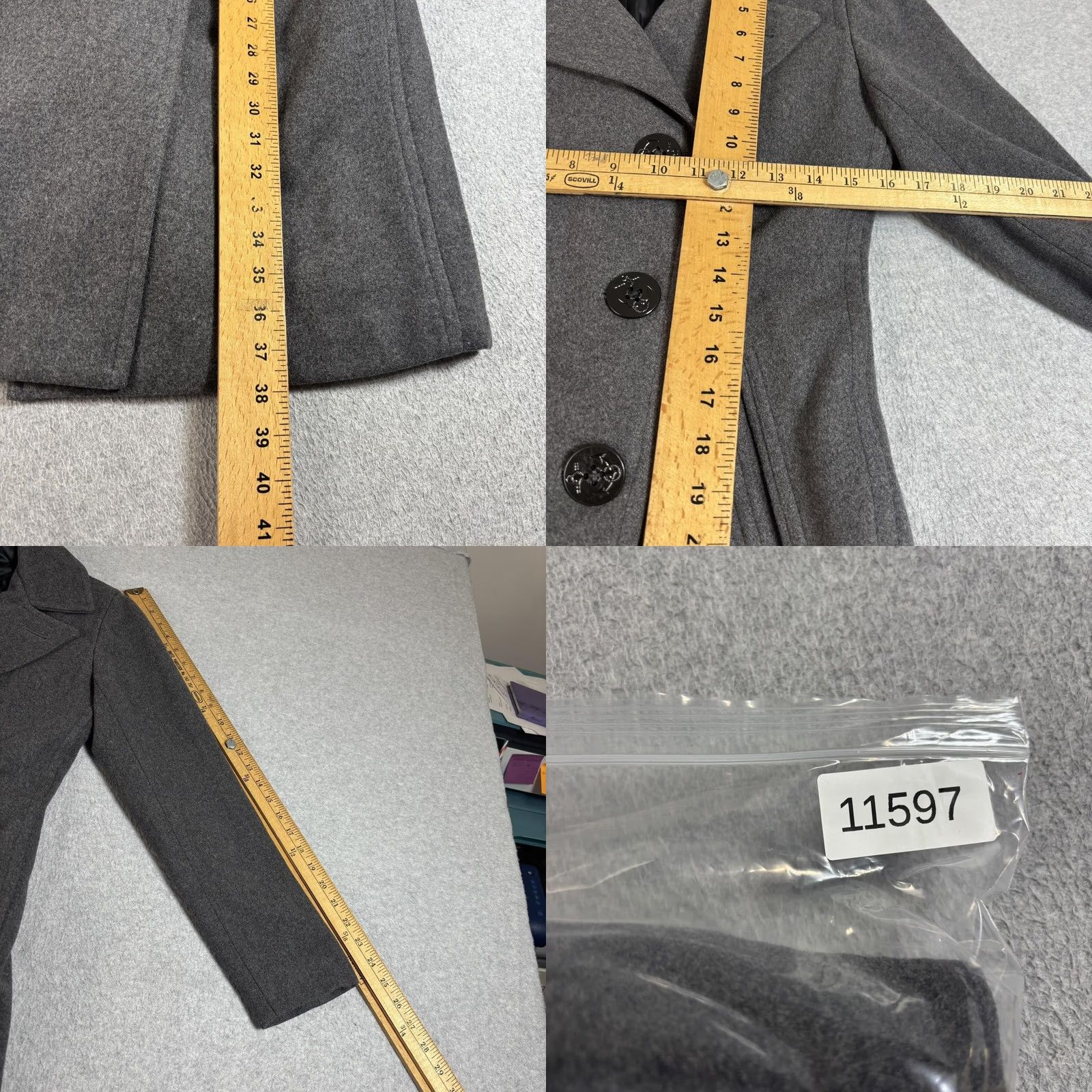 Ralph Lauren Ralph Lauren Wool Coat XS Gray Long Double Breasted Heritage Academia Size XS / US 0-2 / IT 36-38 - 9 Thumbnail