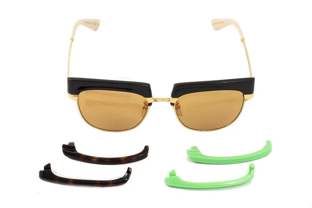 Gucci GUCCI SUPREME 1132 Gold Gg1132S 001 Retro Rim Sunglasses Size ONE SIZE - 2 Thumbnail