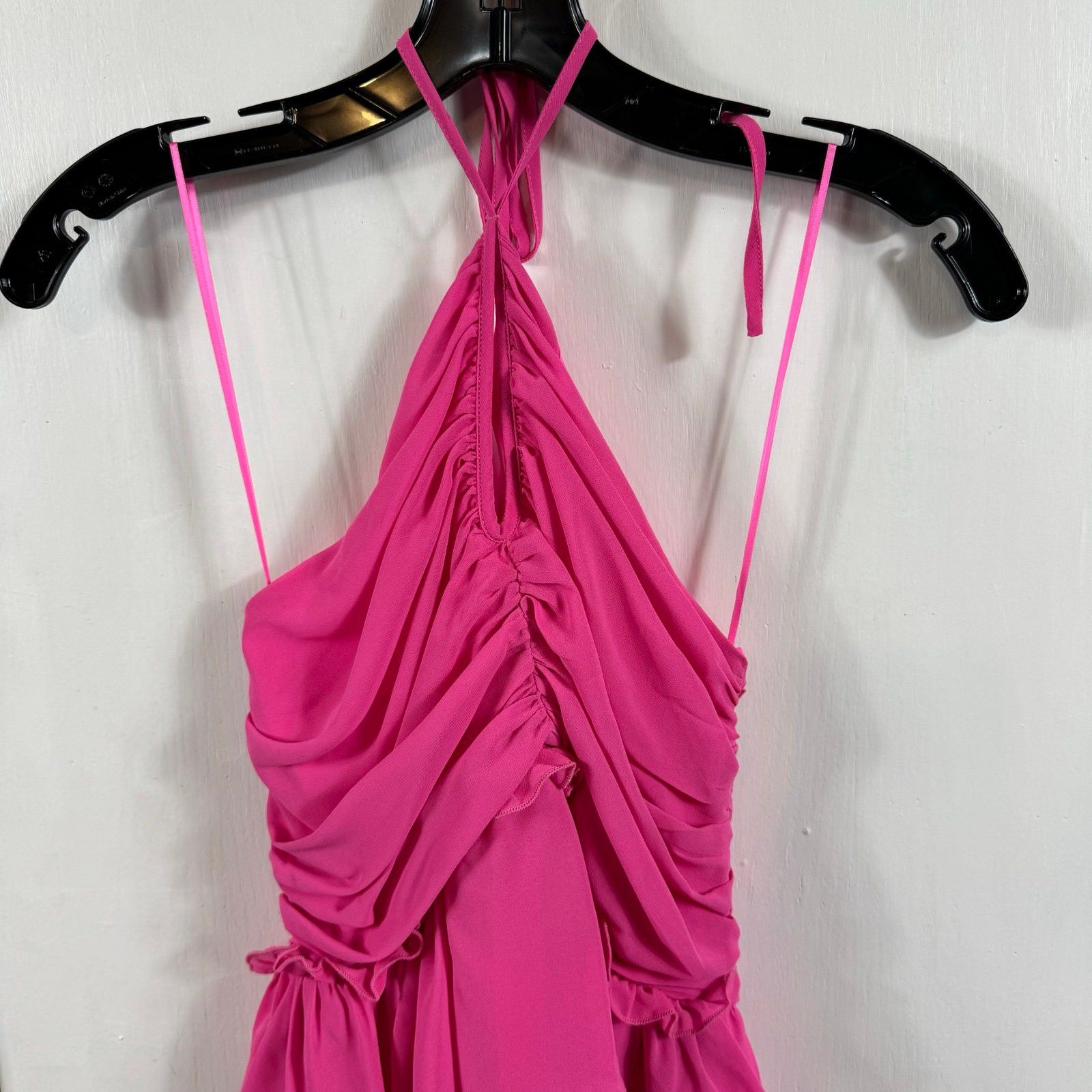 Badgley Mischka ONE33 SOCIAL Pink Tiered Keyhole Cocktail Dress Size XS / US 0-2 / IT 36-38 - 4 Thumbnail