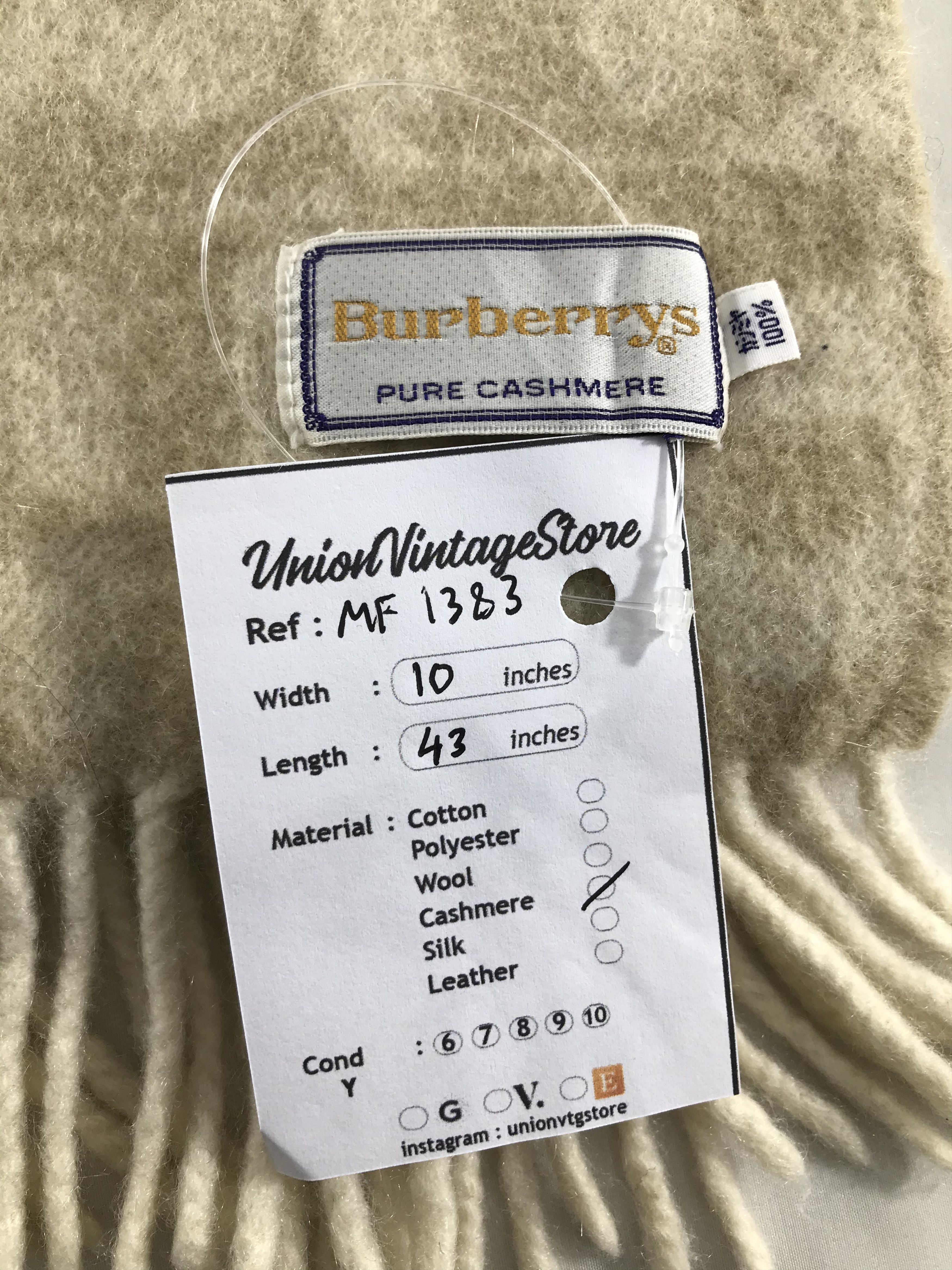 Burberry Vintage Burberry Scarf/Muffler/Neckwear MF1383 Size ONE SIZE - 5 Thumbnail