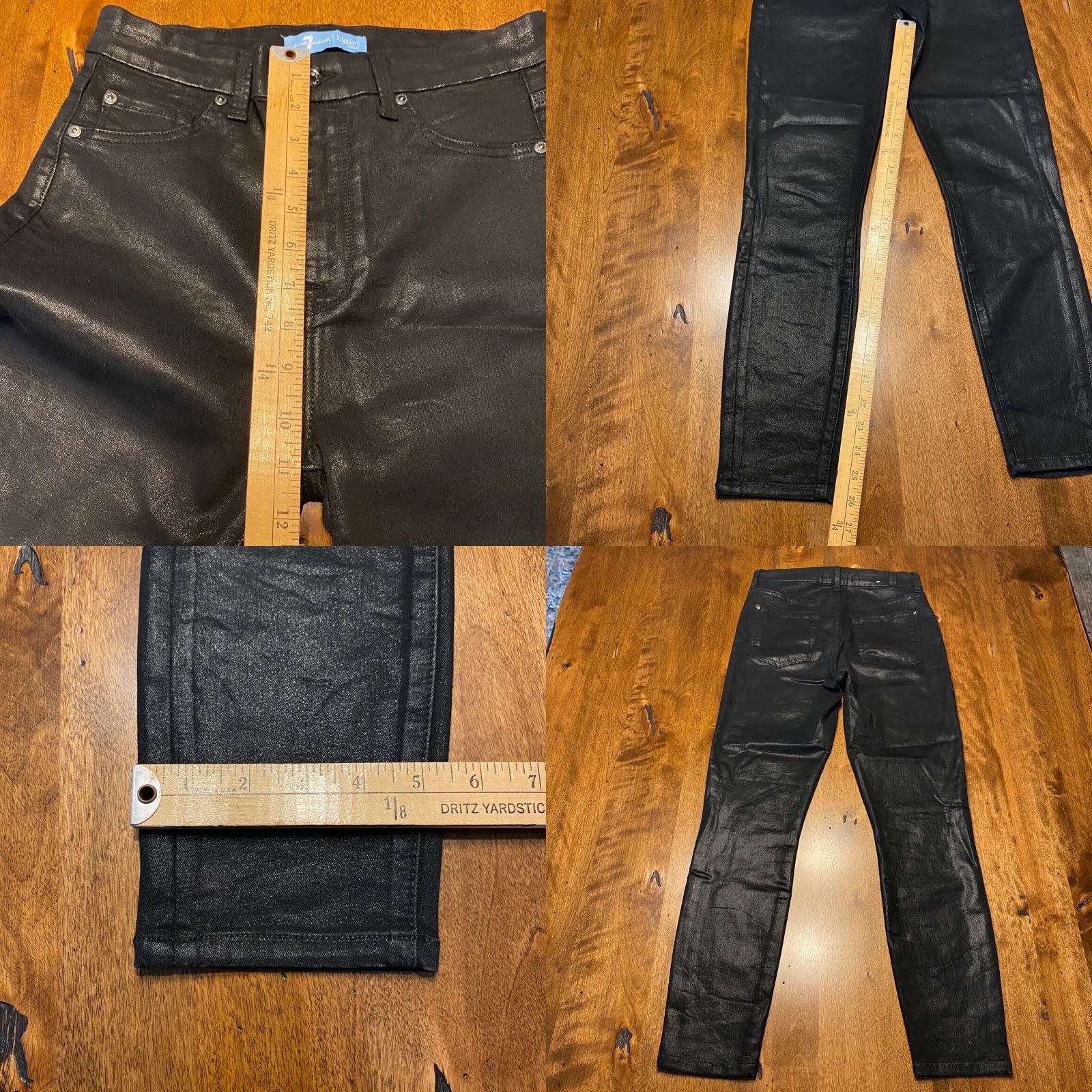 7 For All Mankind 7 For All Mankind Jeans Womens 28 Black 26" Inseam Glossy Size 28" / US 6 / IT 42 - 8 Thumbnail