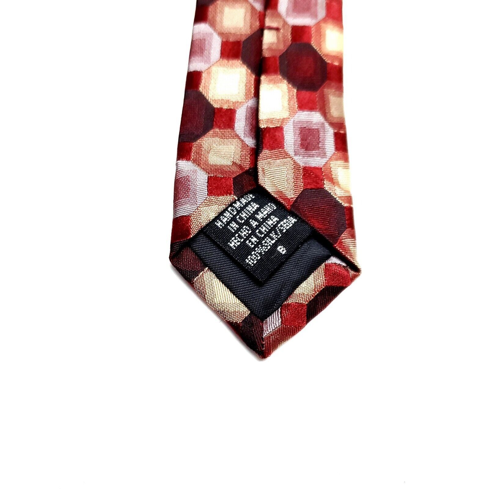 Van Heusen Van Heusen Silk Tie Woven Red Geometric Wide Size ONE SIZE - 5 Thumbnail