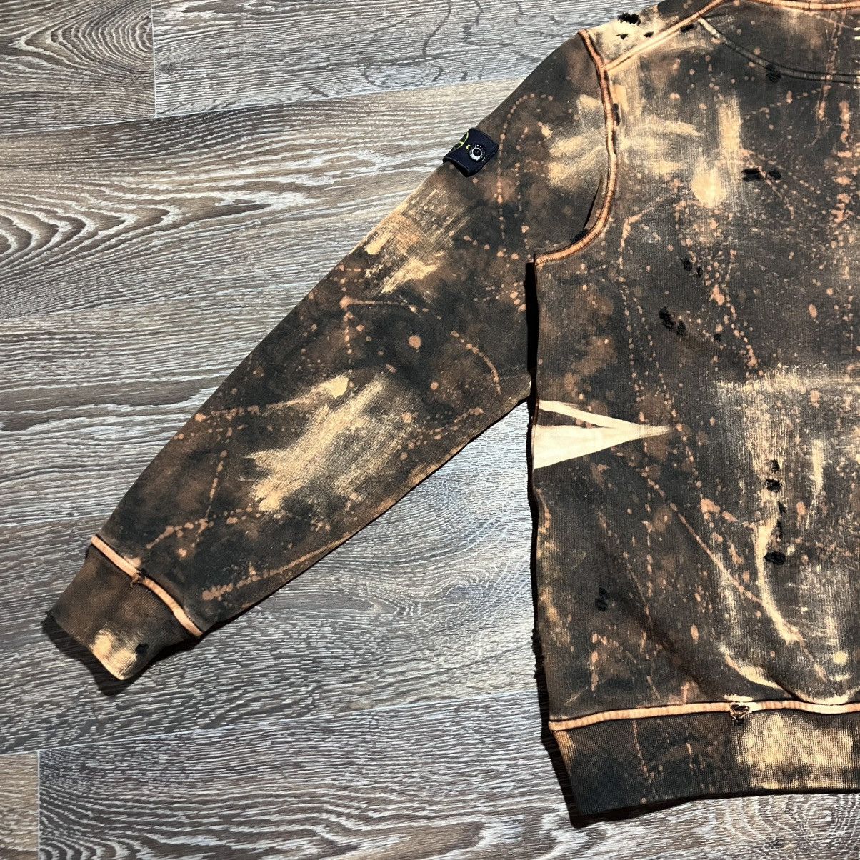 Stone Island Custom🔥 STONE ISLAND Junior Wind Rose Logo Distressed Hoodie Size US S / EU 44-46 / 1 - 24 Thumbnail