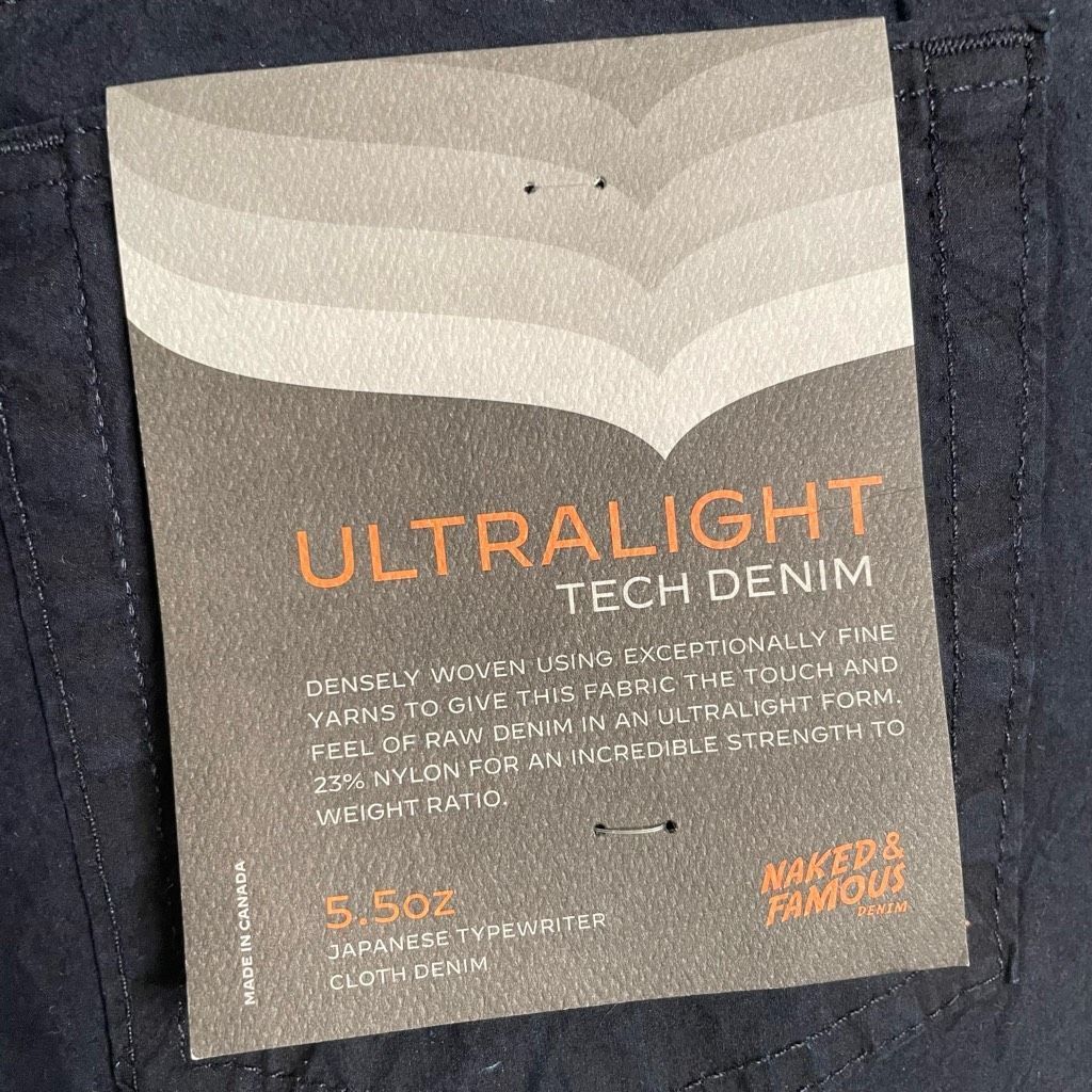 Naked & Famous Naked & Famous Mens Ultralight Tech Denim Jeans 27 Max Style Size US 27 - 4 Thumbnail
