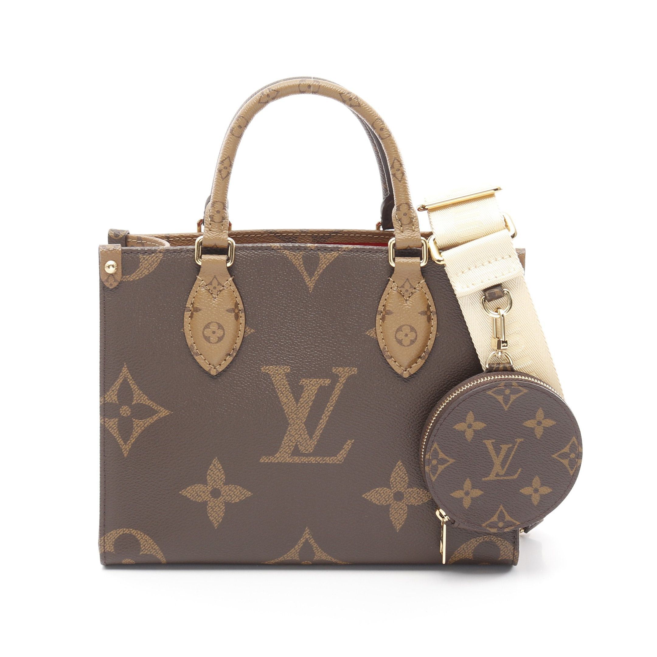 Louis Vuitton Louis Vuitton On-The-Go Pm Monogram Reverse Handbag Brown Beige Size ONE SIZE - 1 Thumbnail