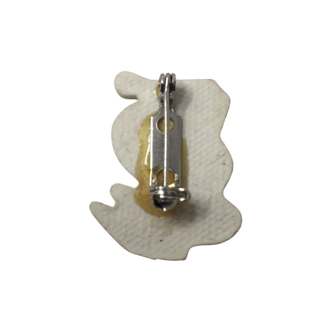 Other Small White Bunny Rabbit Pin - Rabbit Wearing A Bow on its n Size ONE SIZE - 2 Thumbnail