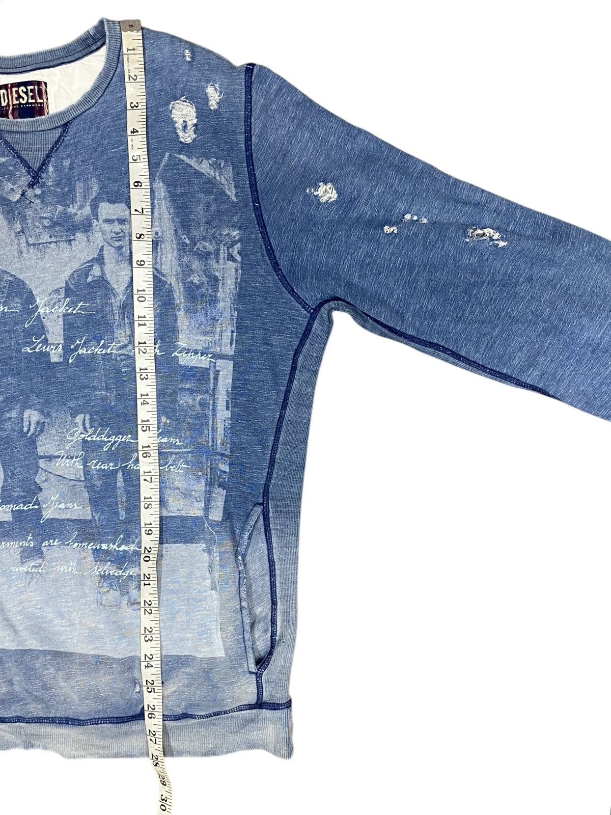Diesel Rare🔥DIESEL Fullprint Design Distressed Size US L / EU 52-54 / 3 - 12 Thumbnail
